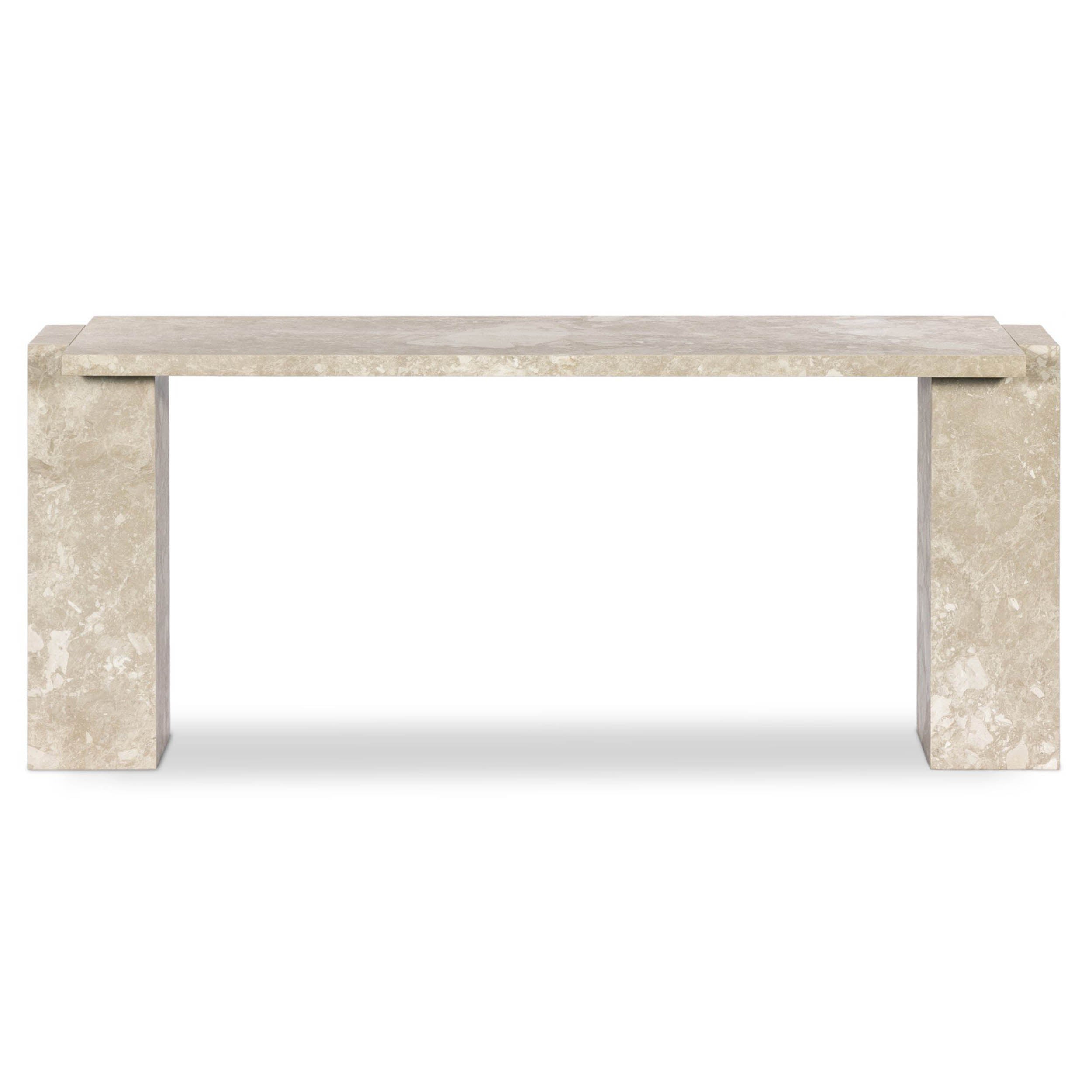 Romano Console Table, Lunar Marble