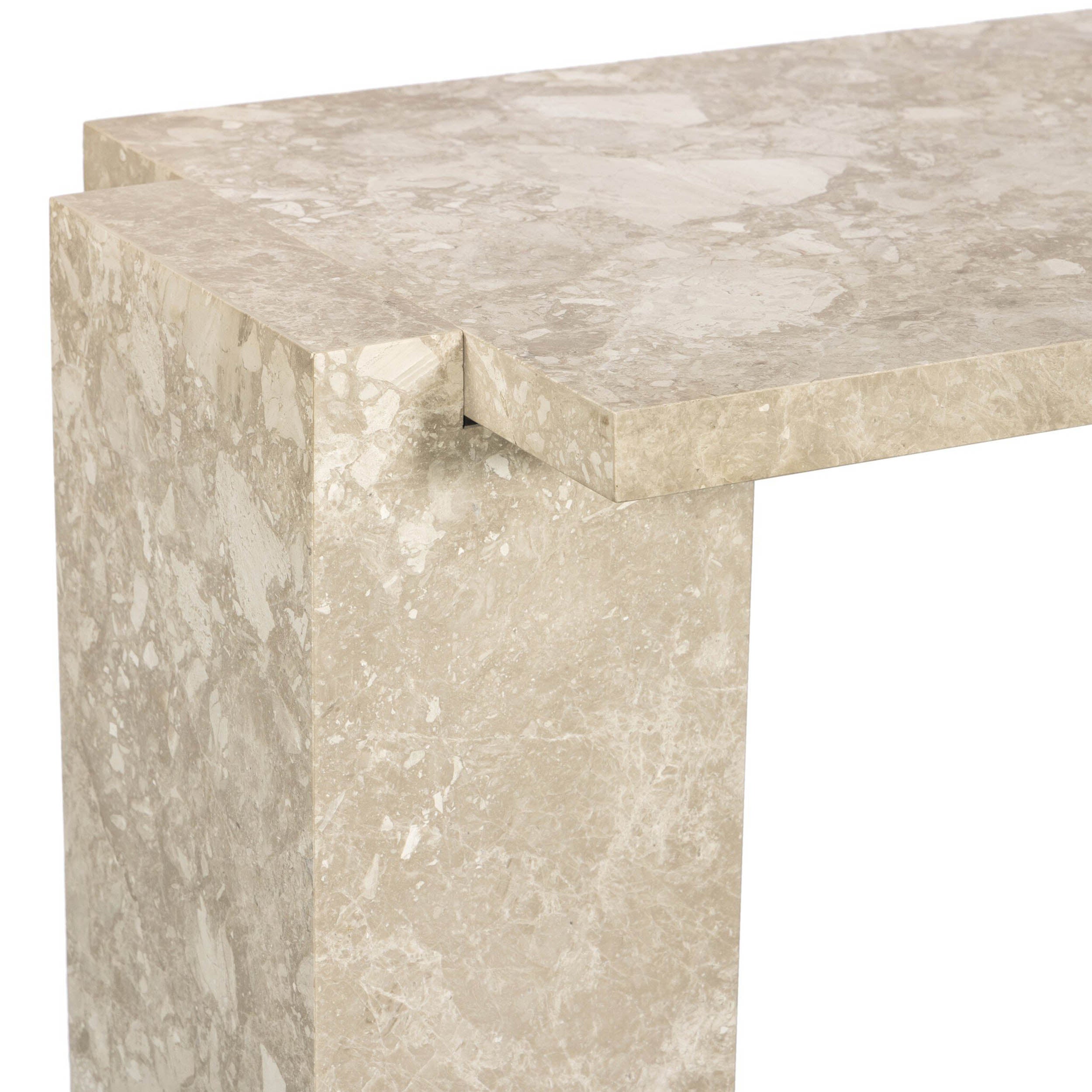 Romano Console Table, Lunar Marble