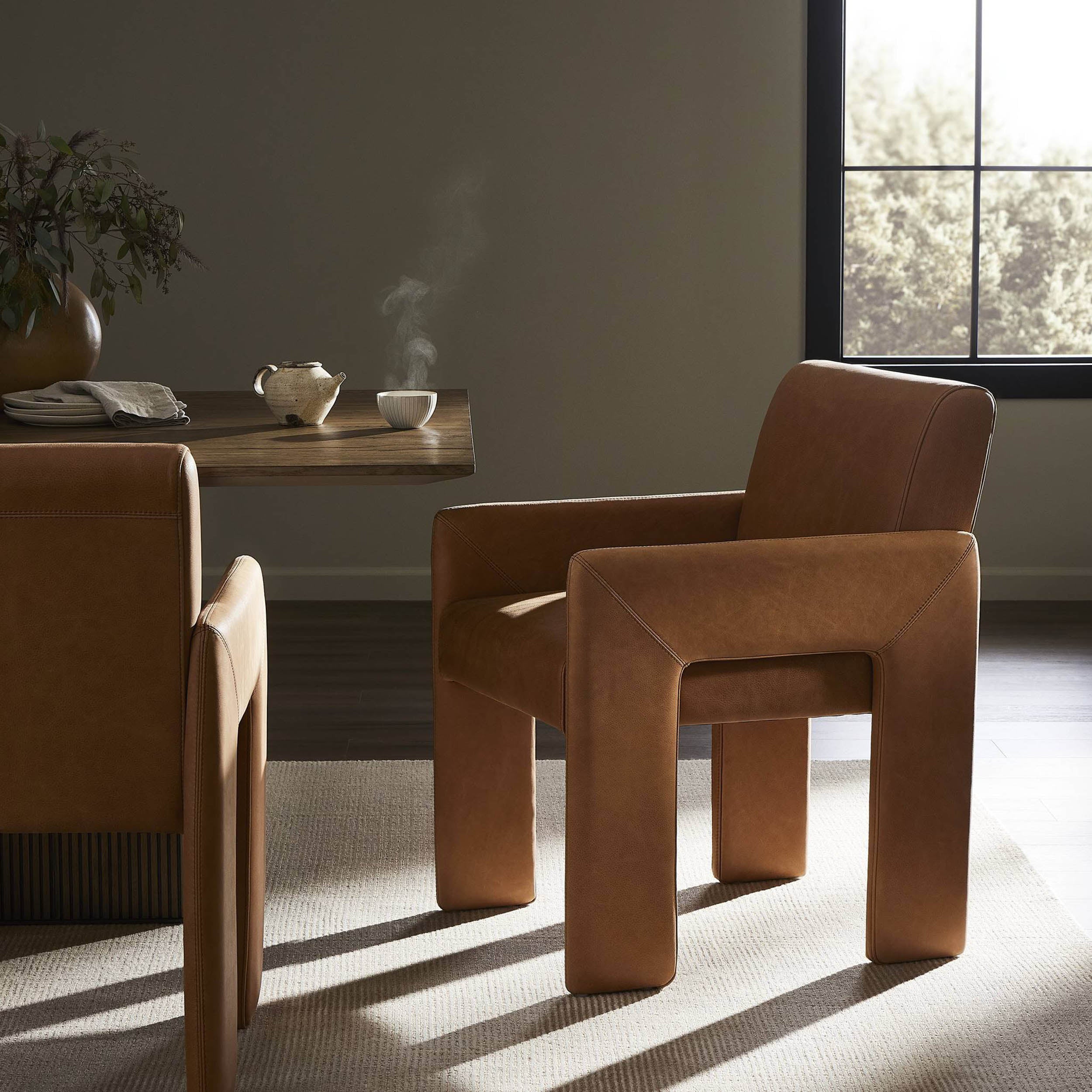 Amur Dining Armchair, Palermo Cognac