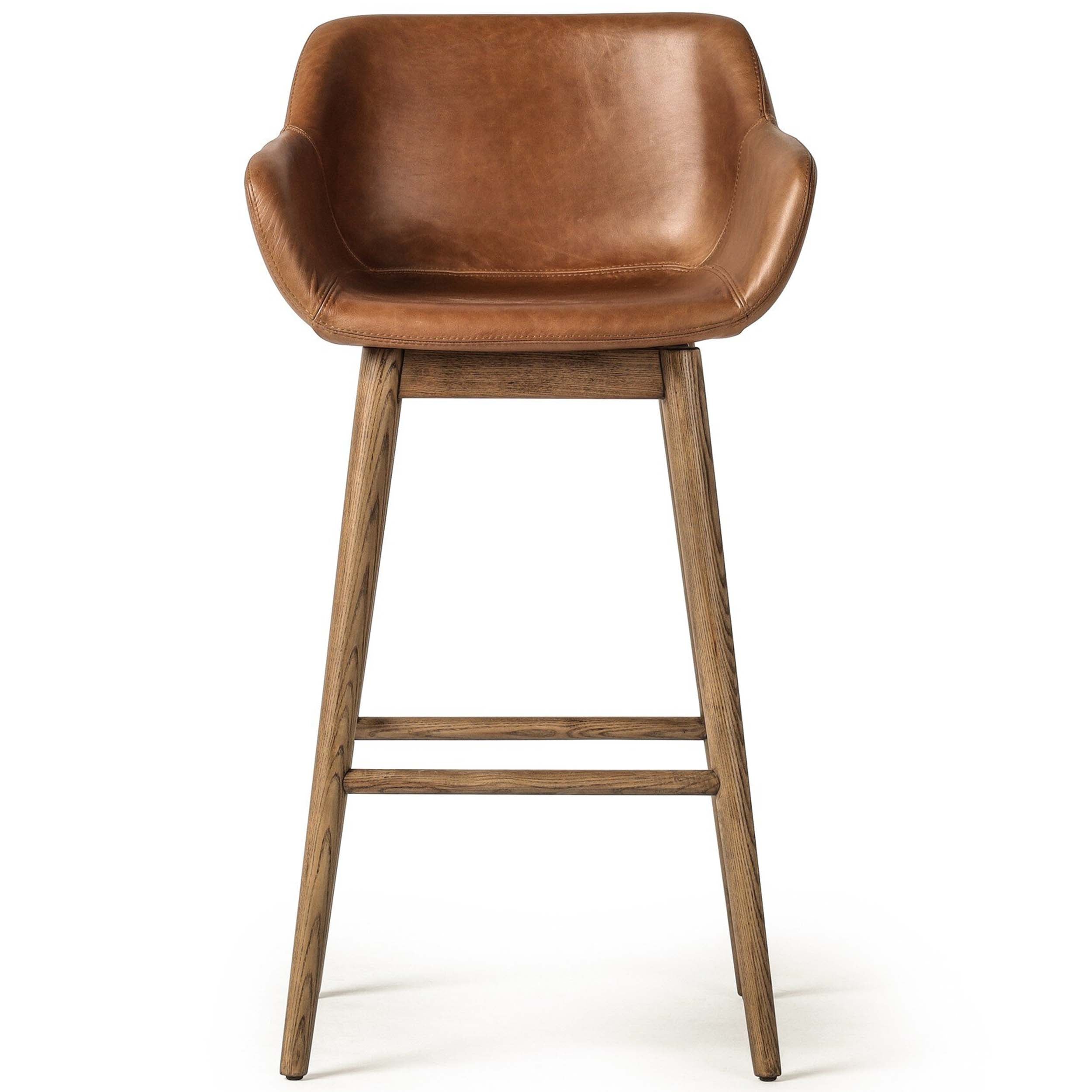 Hannah Swivel Bar + Counter Stool, Sonoma Chestnut