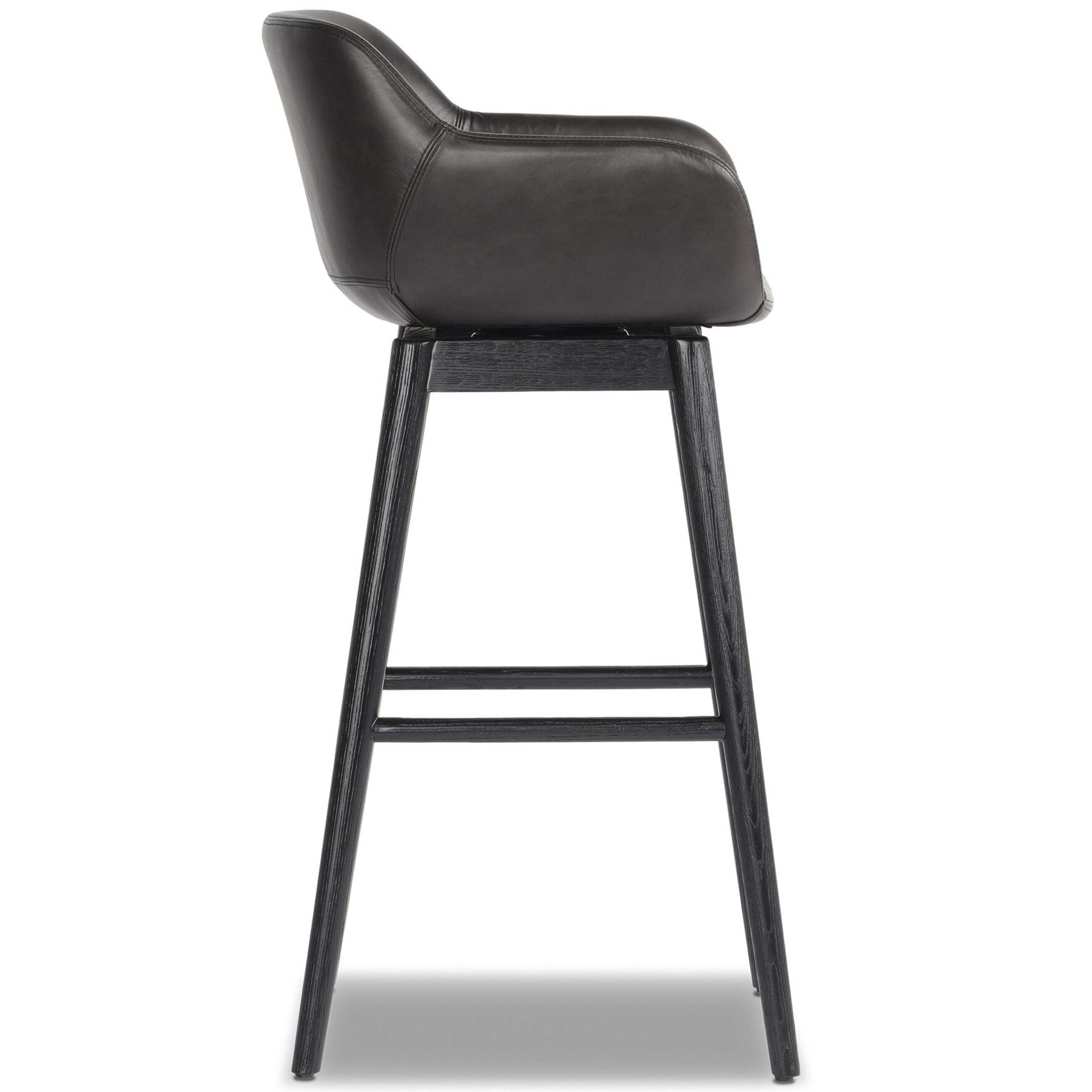 Hannah Swivel Bar + Counter Stool, Sonoma Black