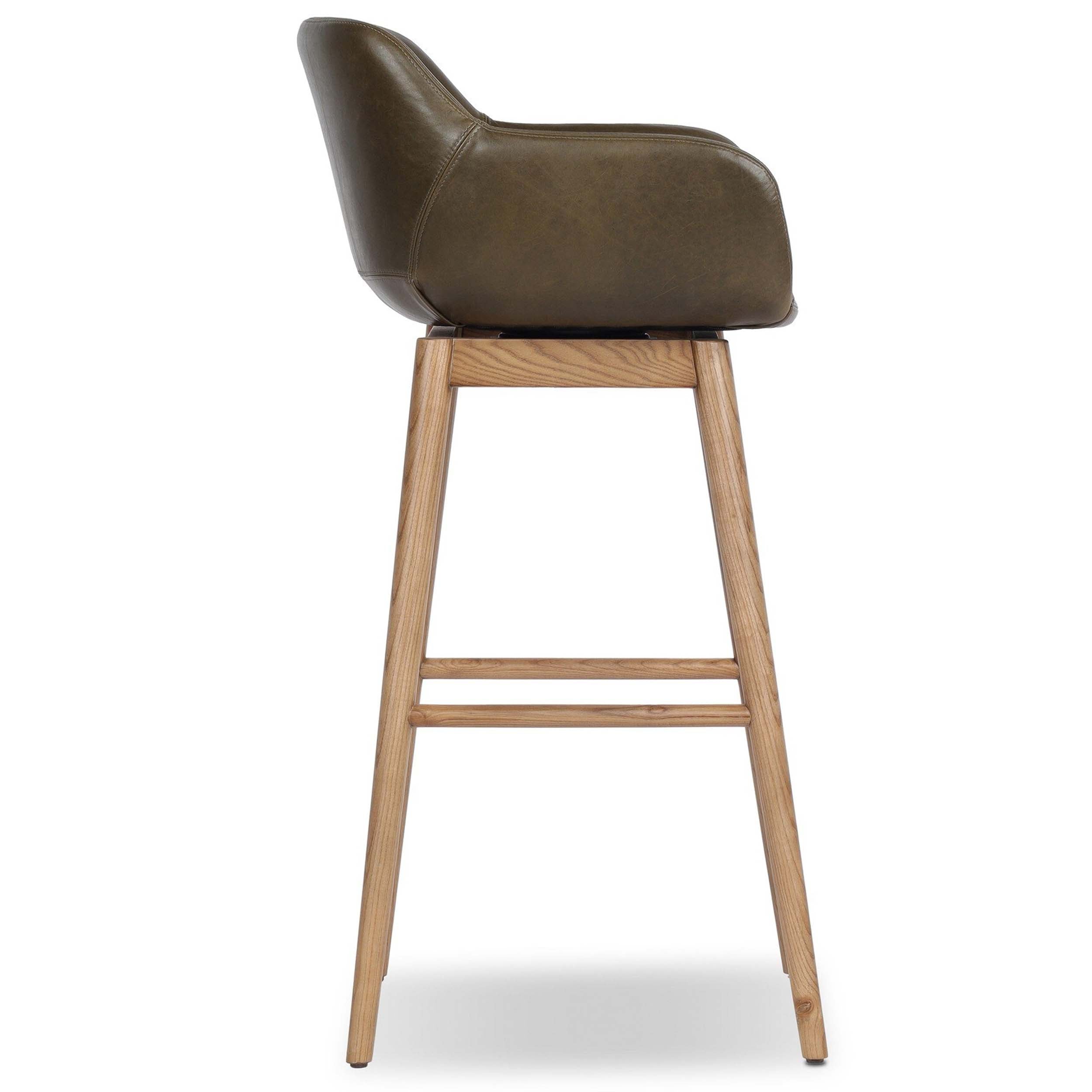 Hannah Swivel Bar + Counter Stool, Dulane Moss