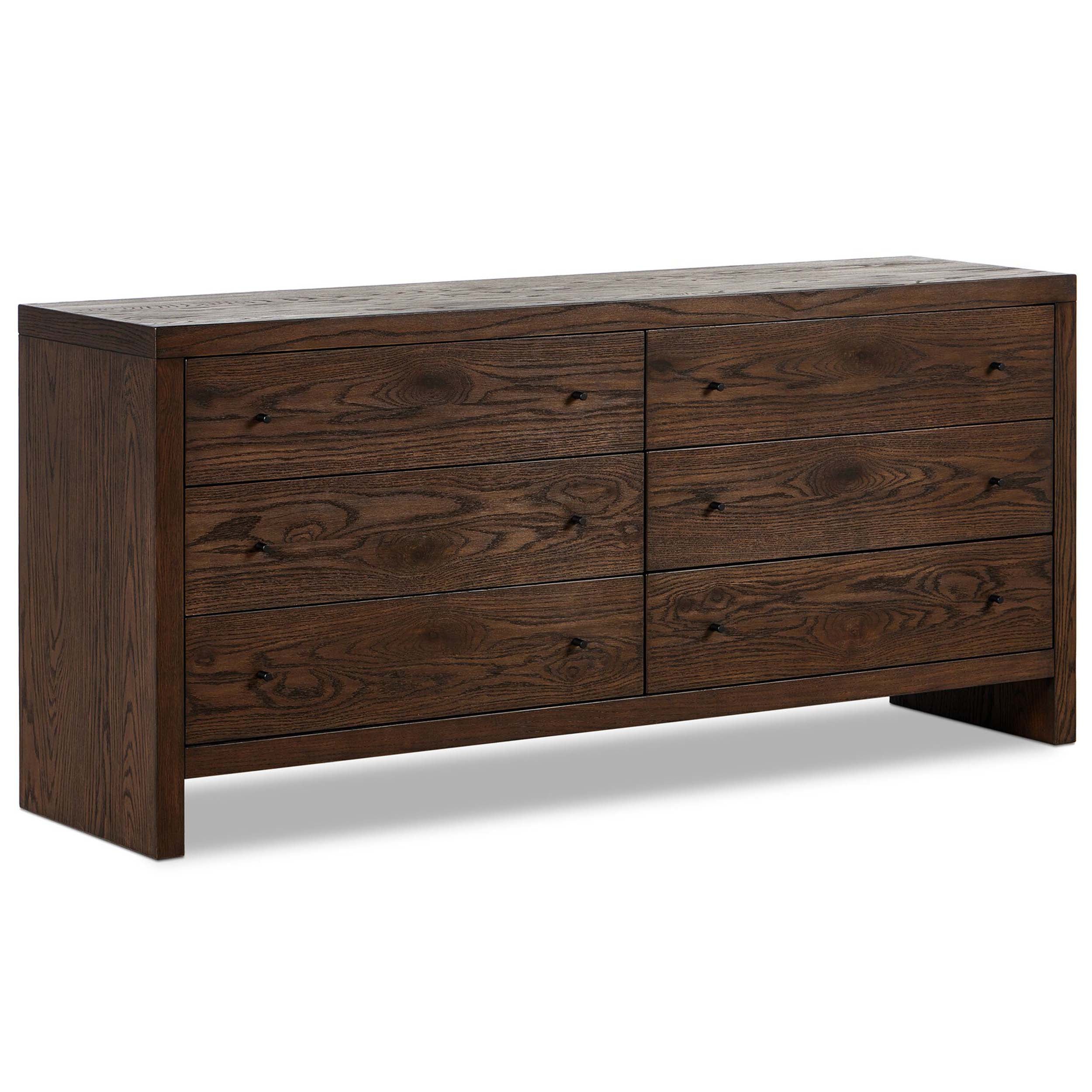 Torrington 6 Drawer Dresser, Umber Oak Resawn