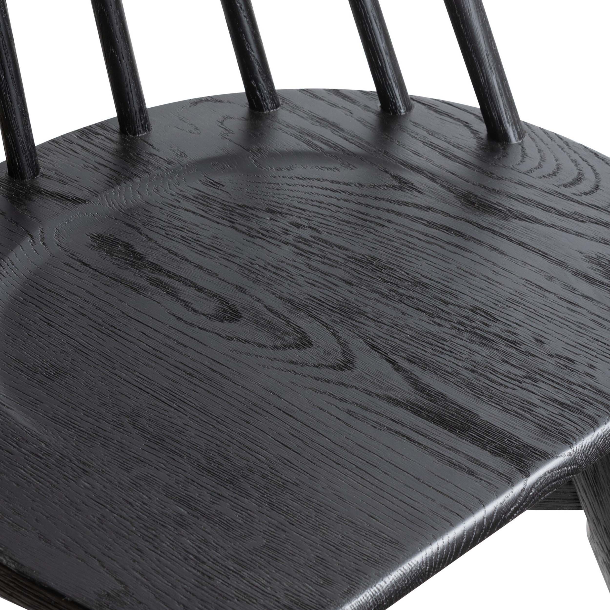 Lewis Swivel Bar + Counter Stool, Black Oak