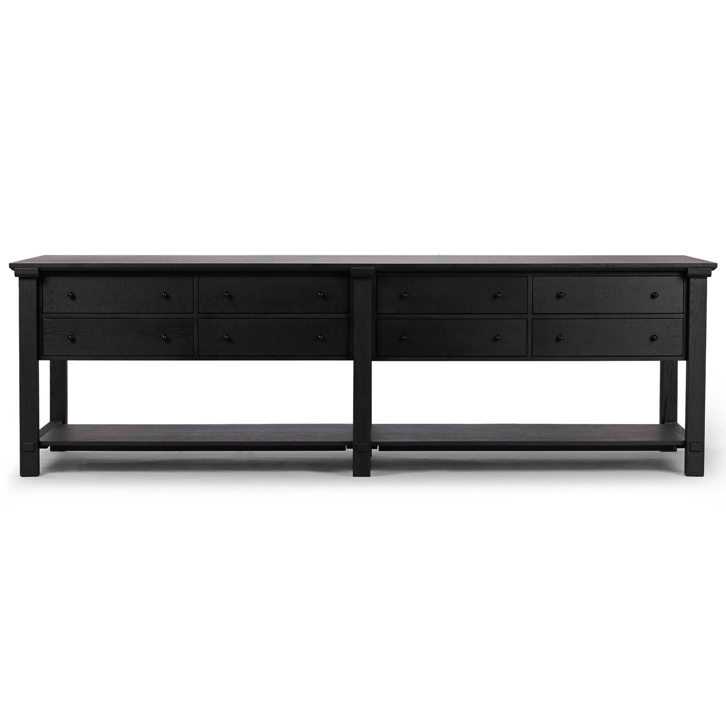Gardendale Kitchen Island, Stained Black Oak Veneer