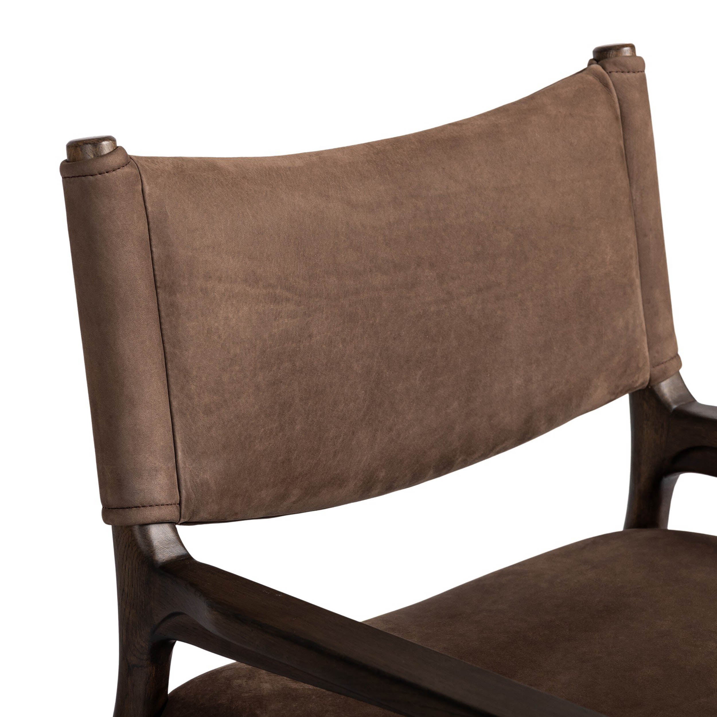 Jayla Dining Armchair, Nubuck Cigar