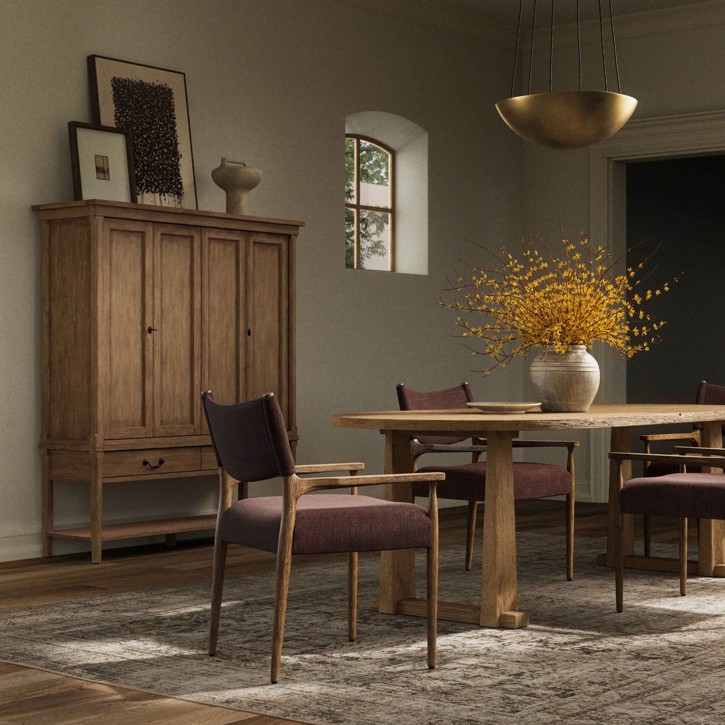 Jayla Dining Armchair, Laughlin Plum