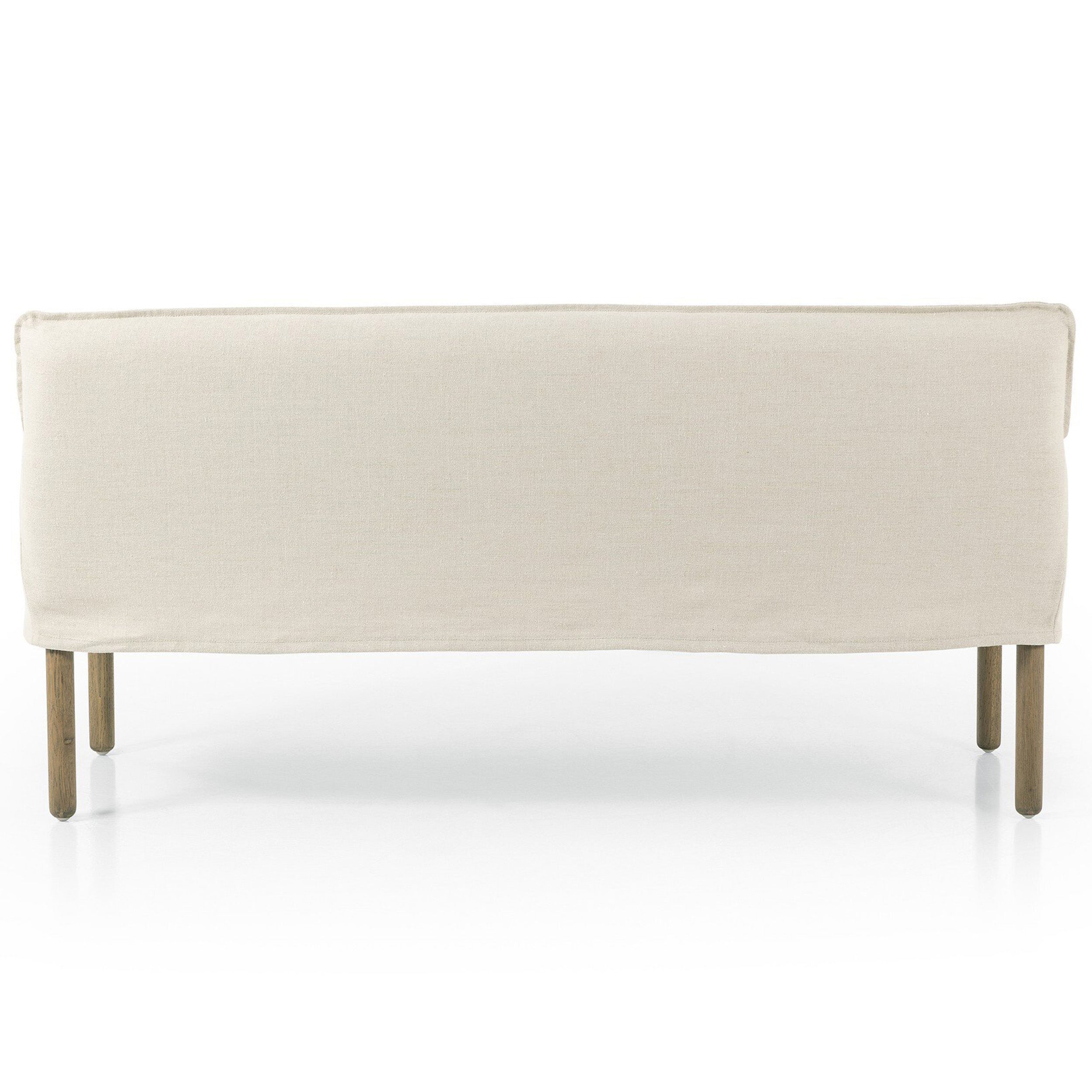 Addington Slipcover Bench, Brussels Natural