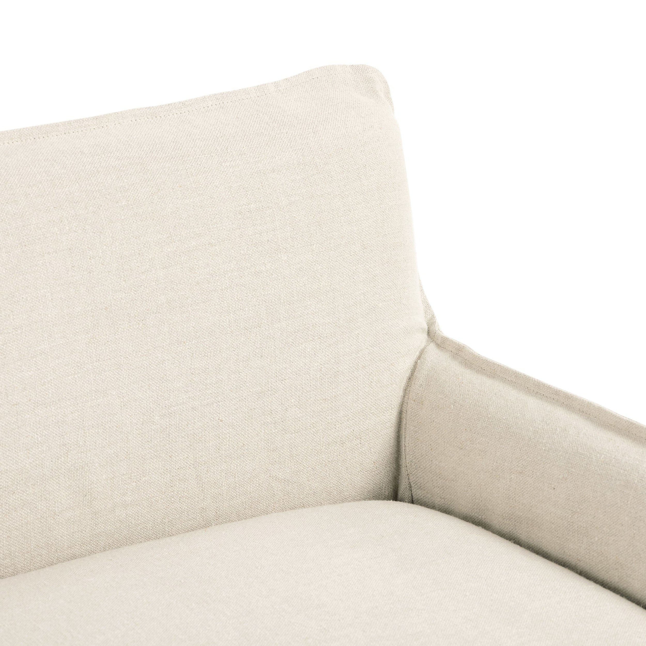 Addington Slipcover Bench, Brussels Natural