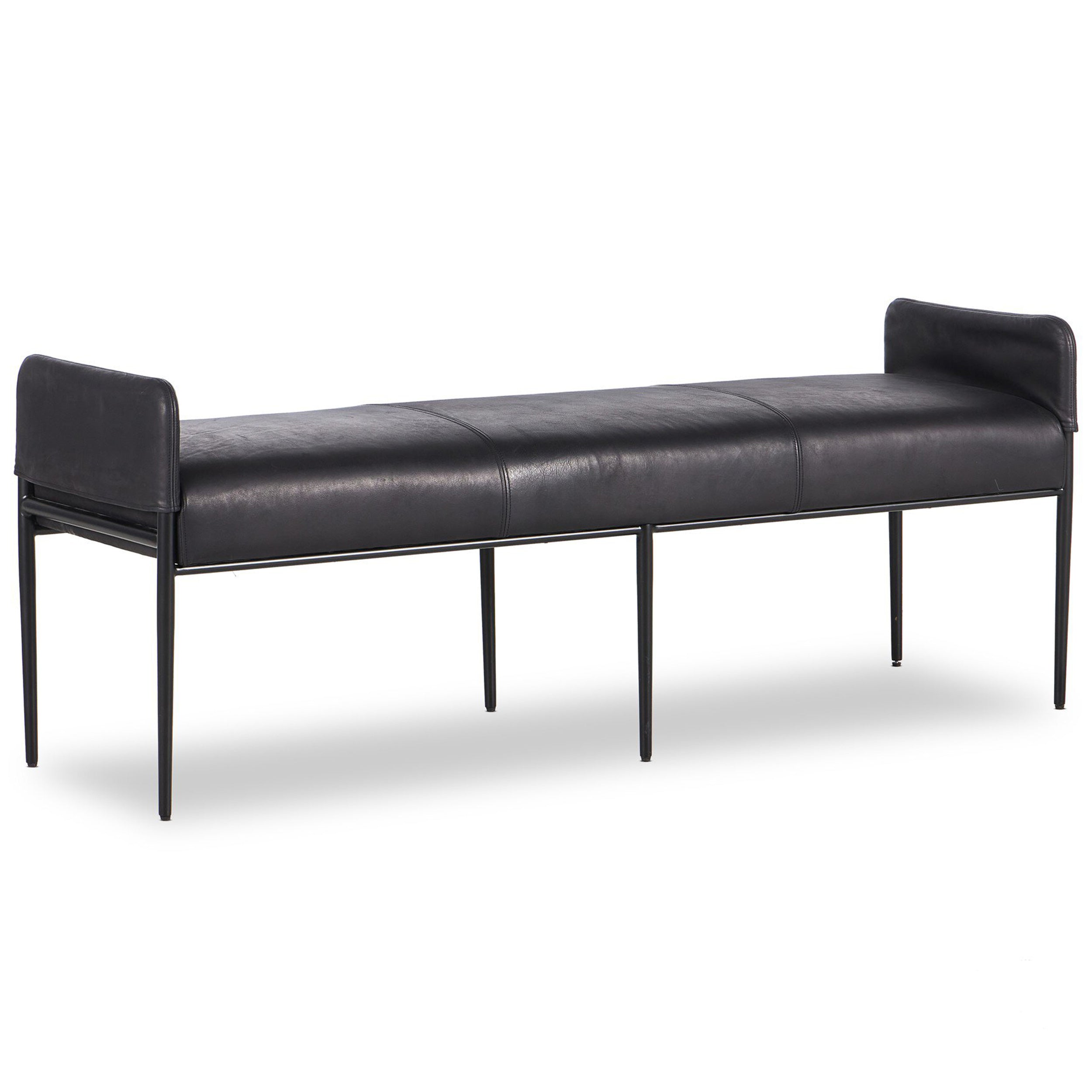 Brickel Backless Bench, Heirloom Black
