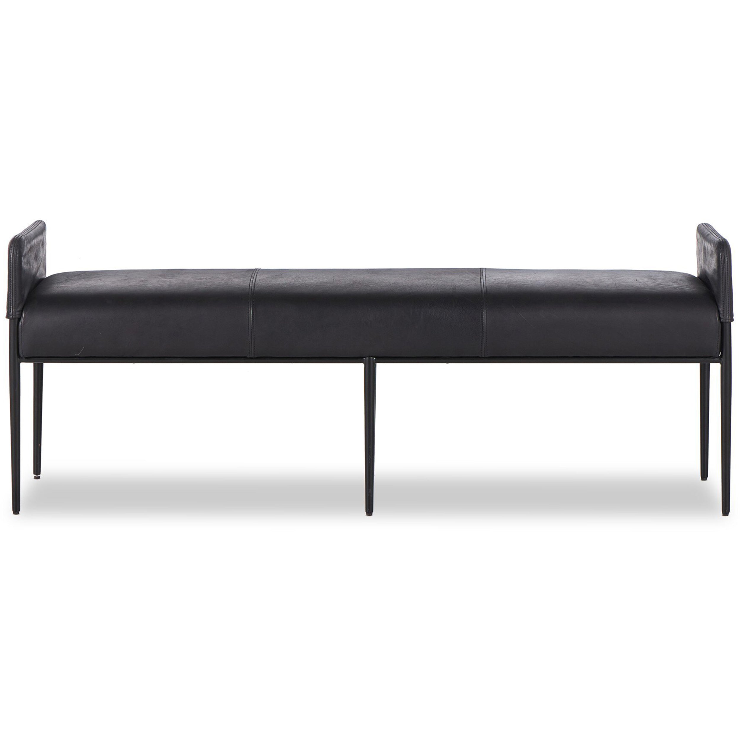 Brickel Backless Bench, Heirloom Black