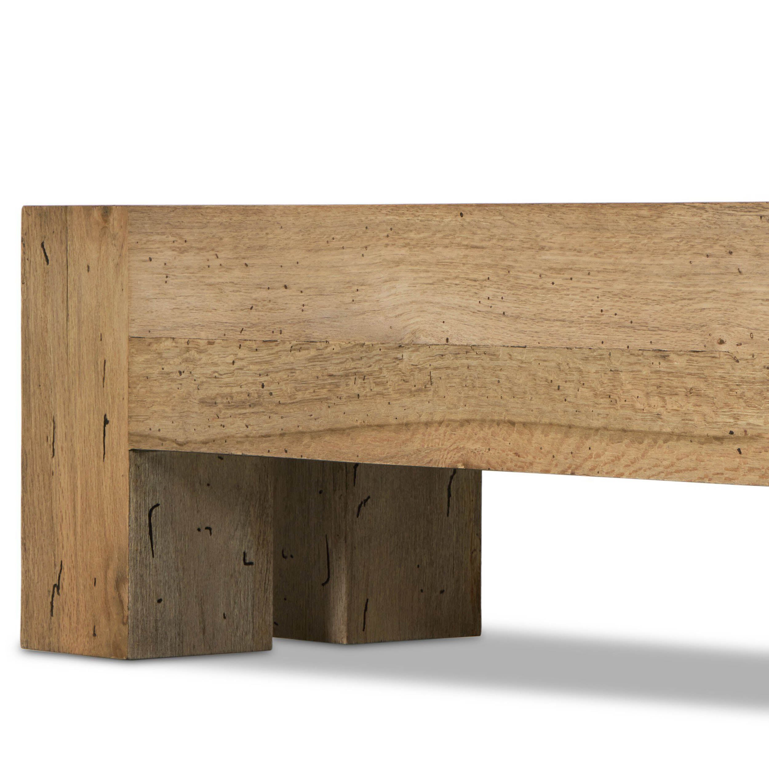 Abaso Large Accent Bench, Rustic Wormwood Oak