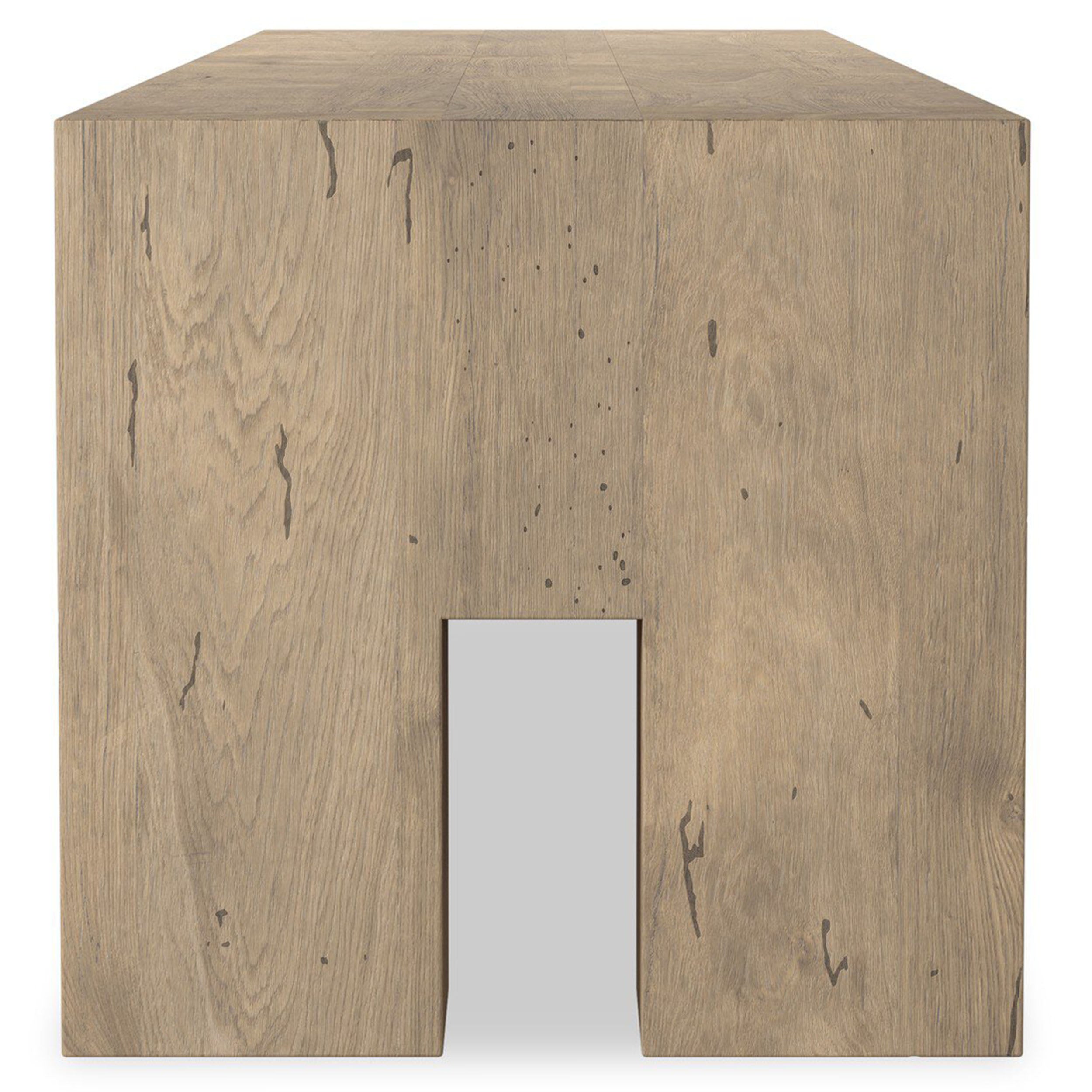 Abaso Accent Bench, Whitewash Rustic Wormwood Oak