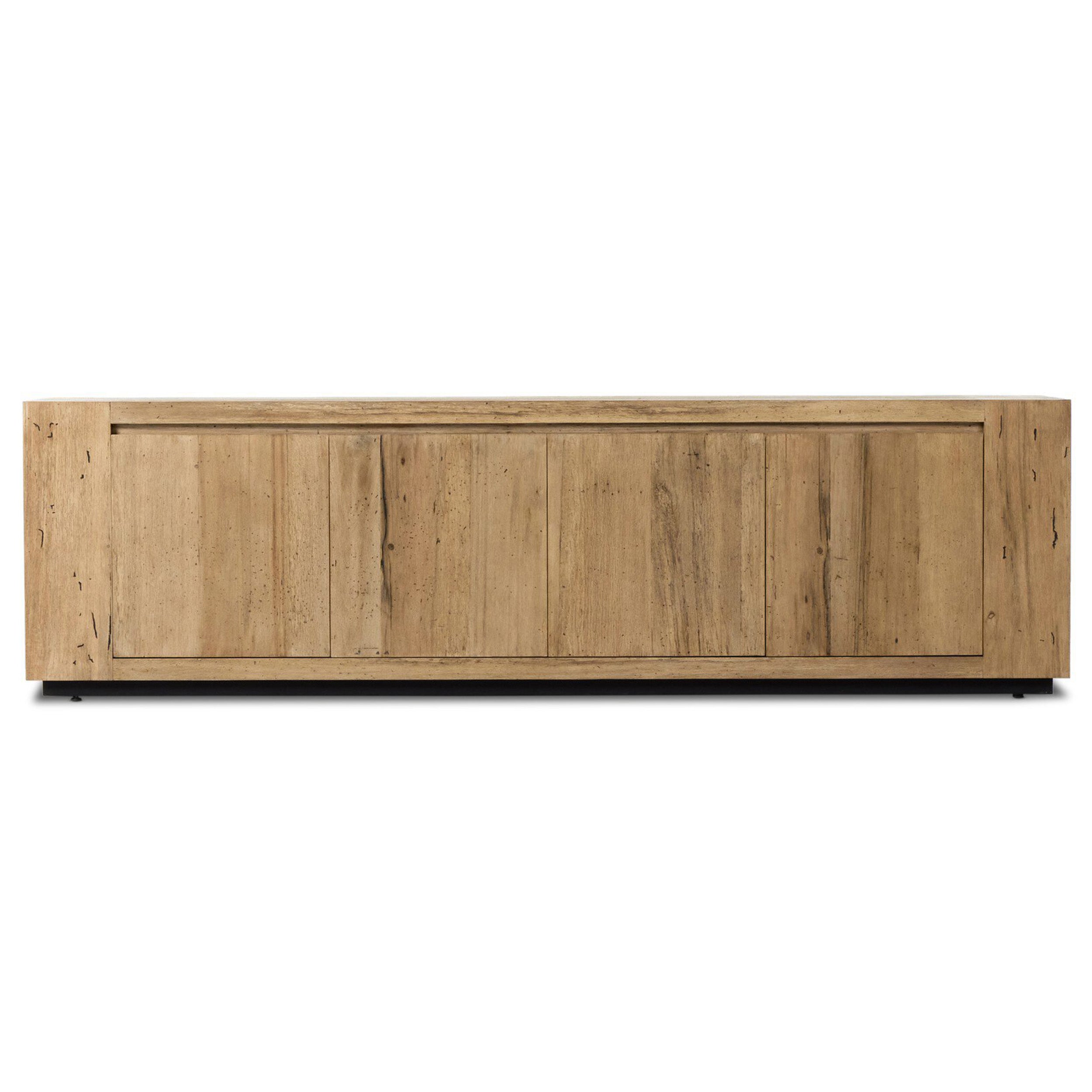 Abaso Media Console, Rustic Wormwood Oak