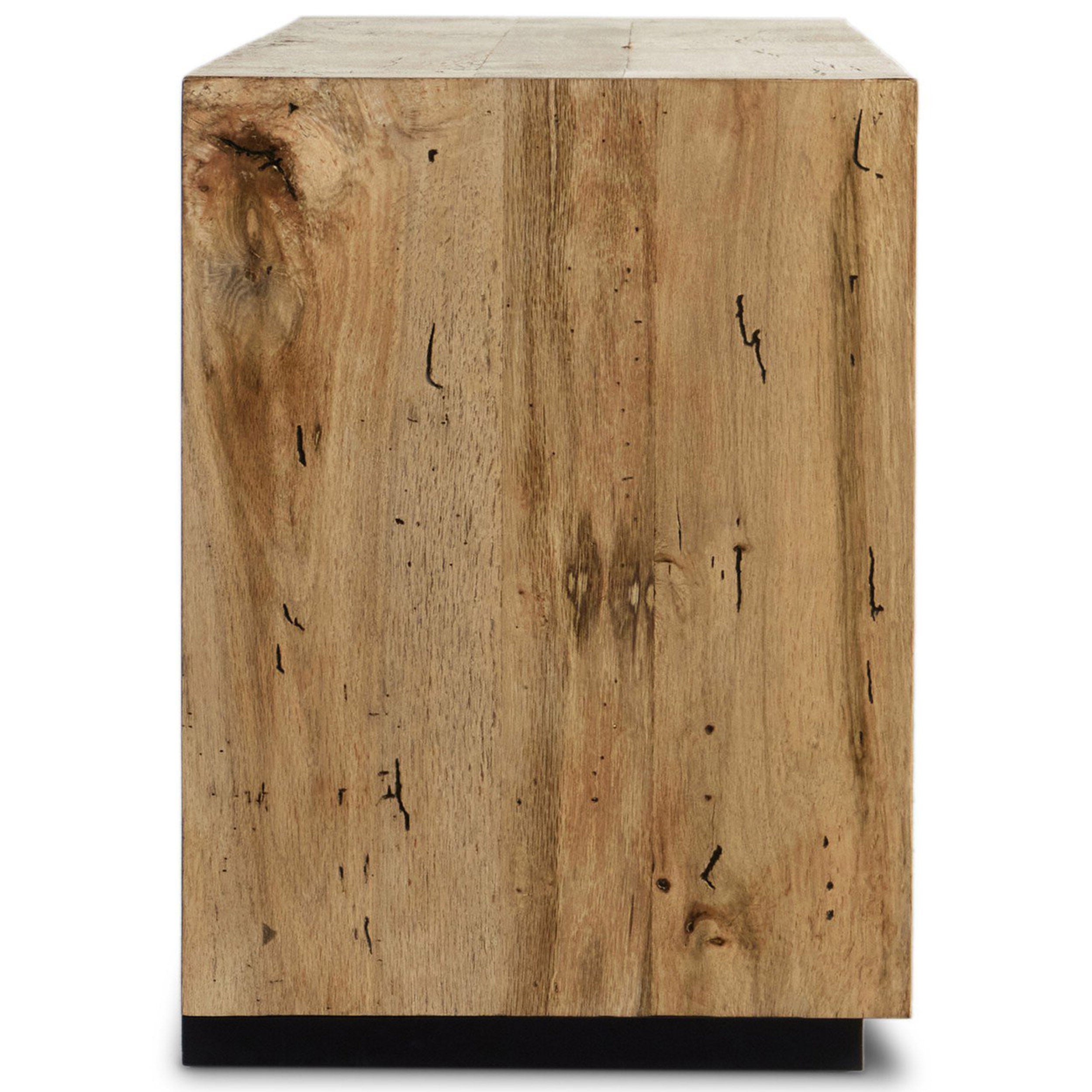 Abaso Media Console, Rustic Wormwood Oak