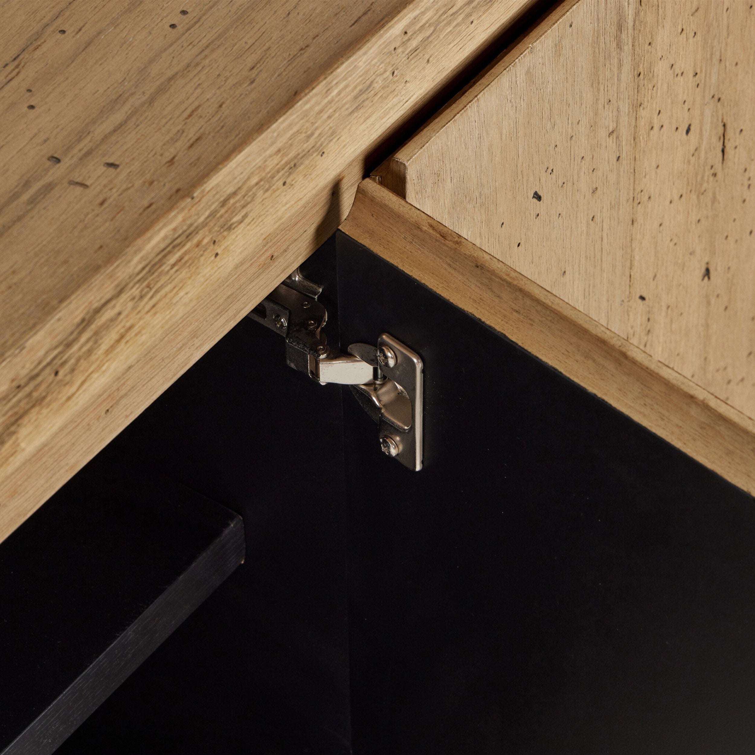 Abaso Media Console, Rustic Wormwood Oak