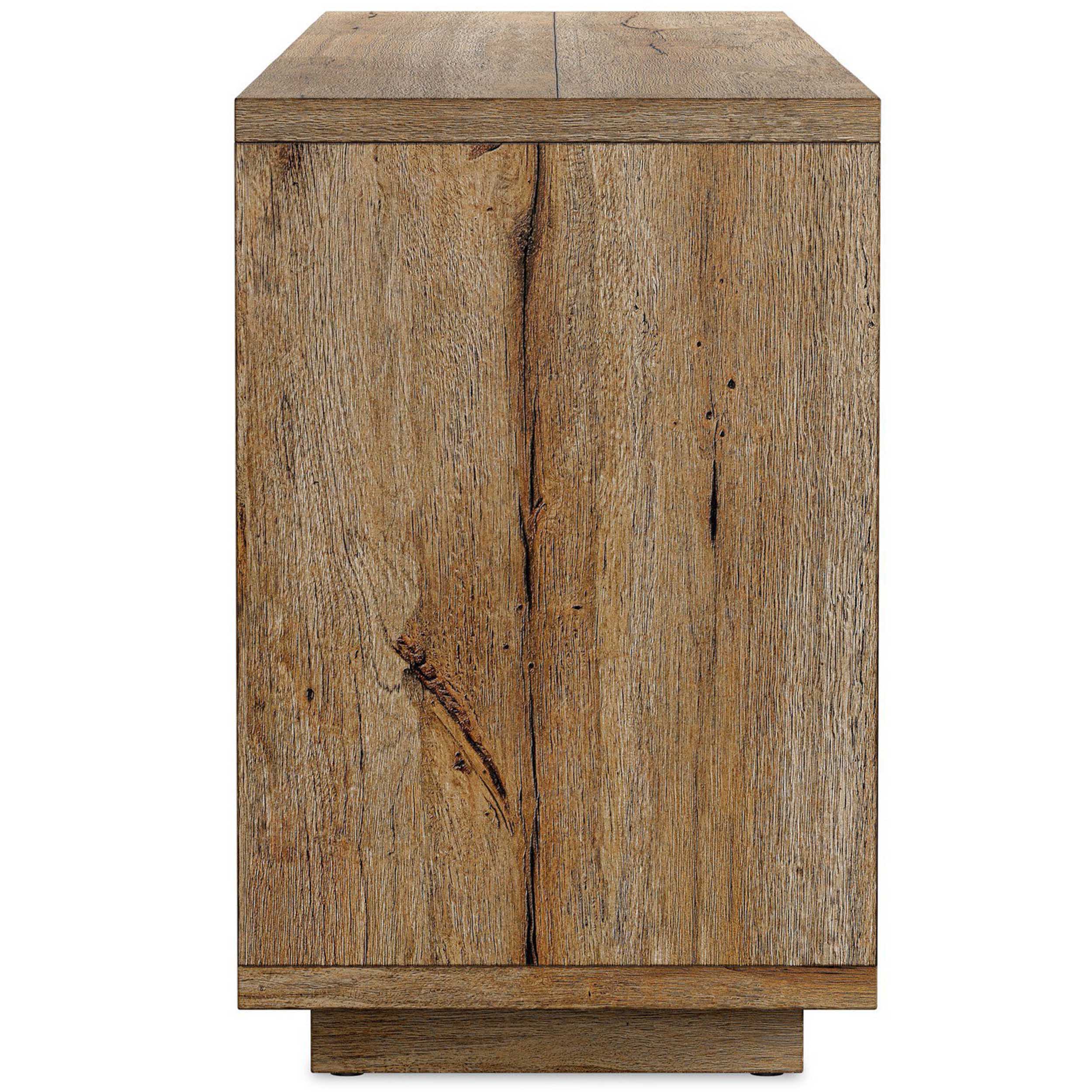 Redondo Media Console, Burnt Bleached Oak Resawn