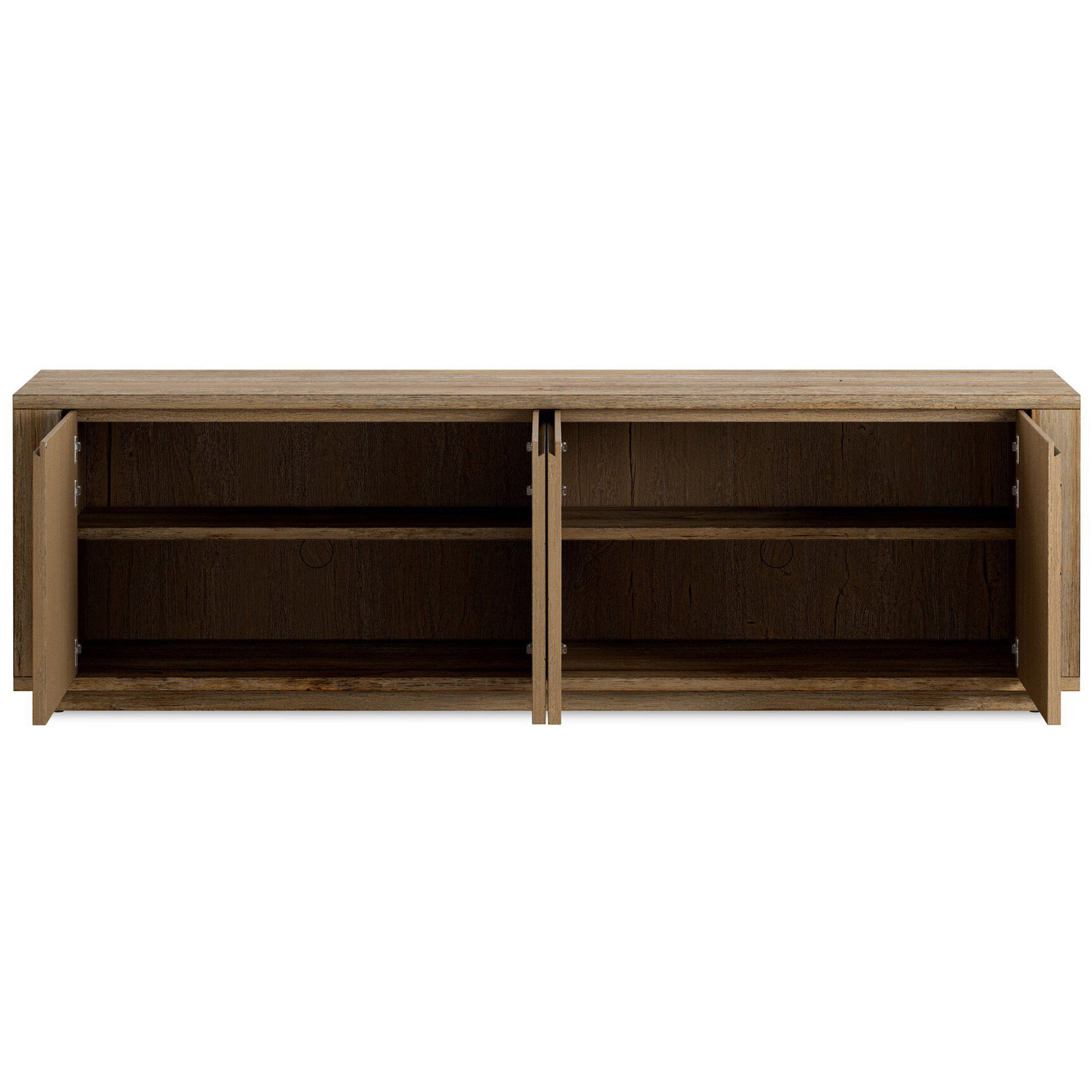 Redondo Media Console, Burnt Bleached Oak Resawn