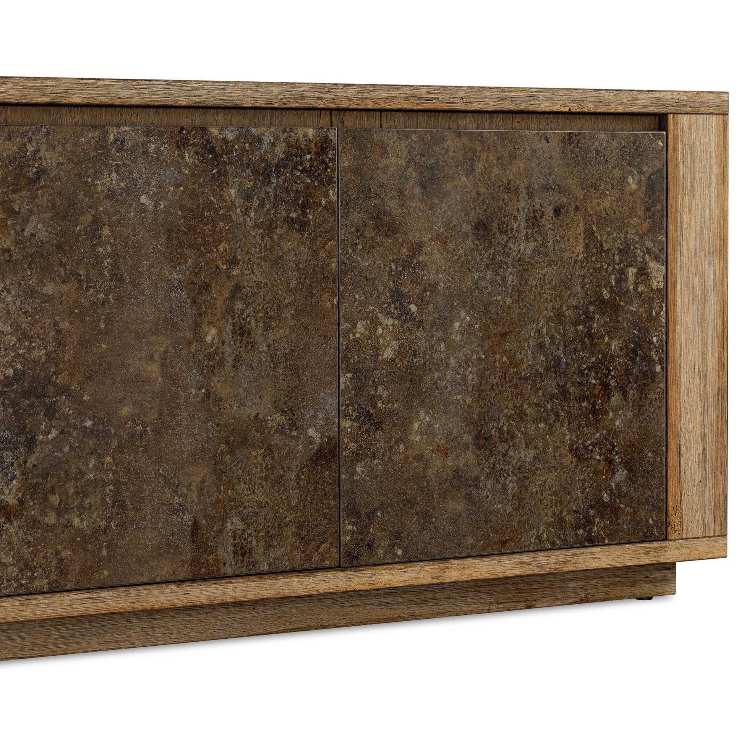 Redondo Media Console, Burnt Bleached Oak Resawn