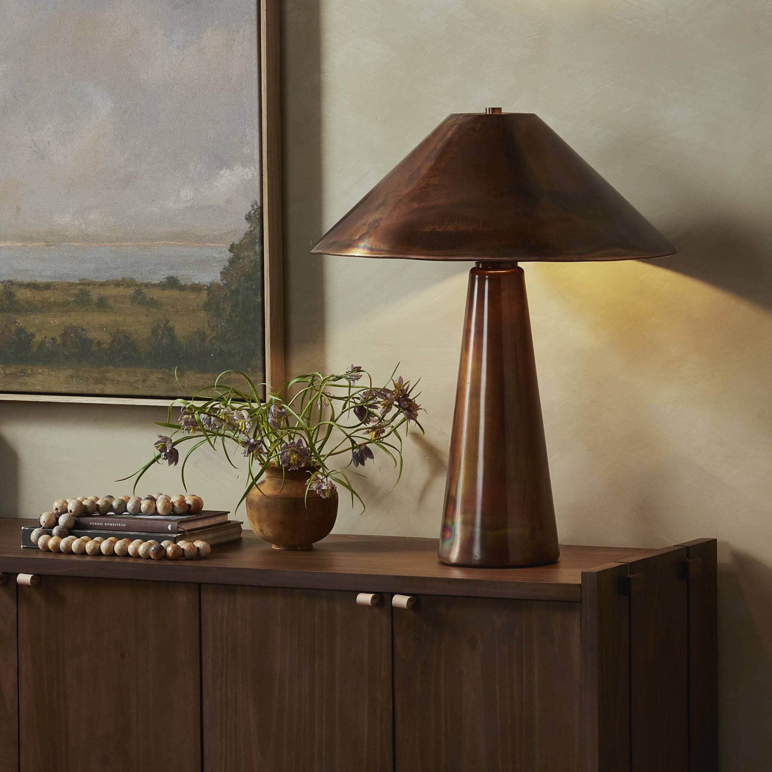 Romani Table Lamp, Iridescent Acid Wash