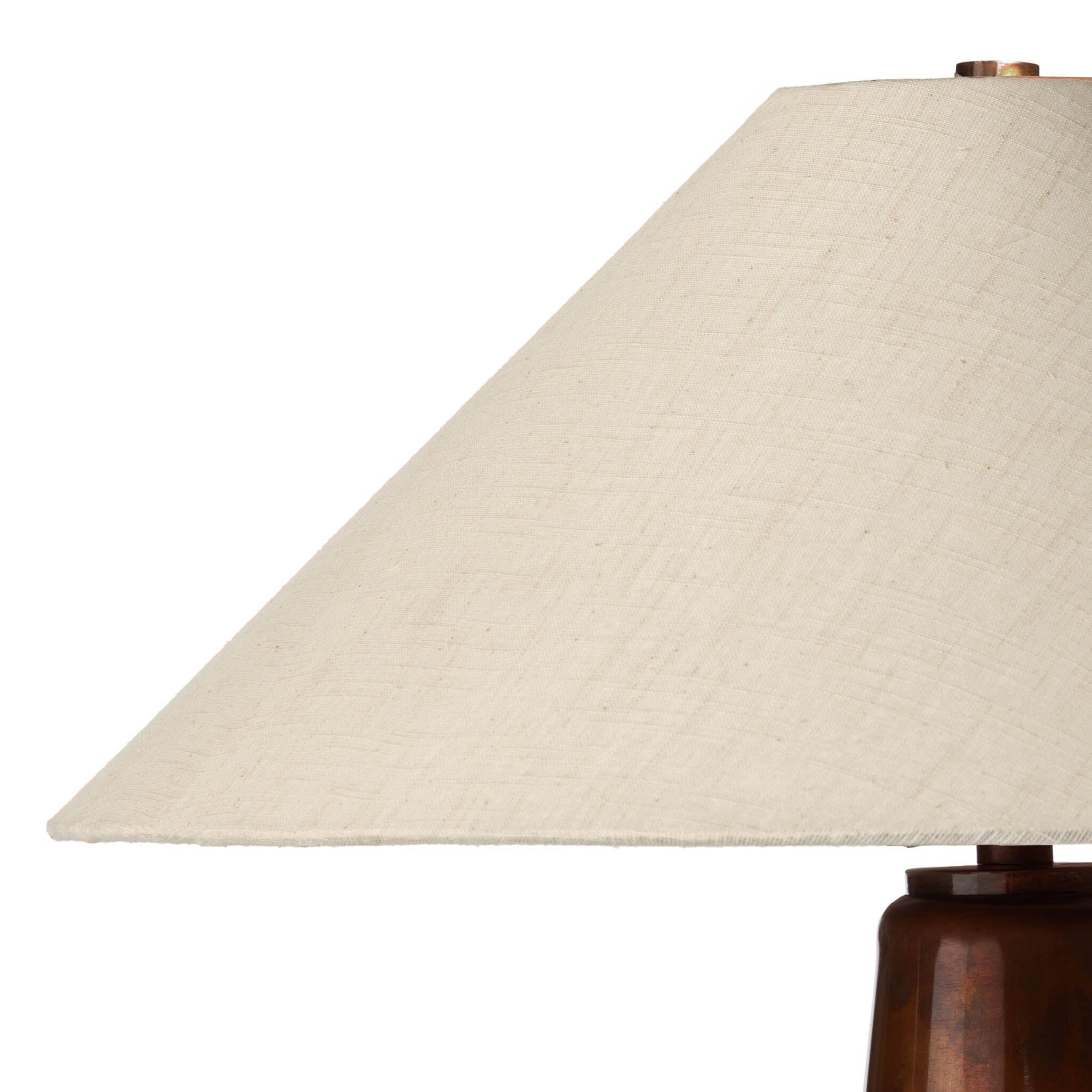 Romani Table Lamp, Cream Slub Linen