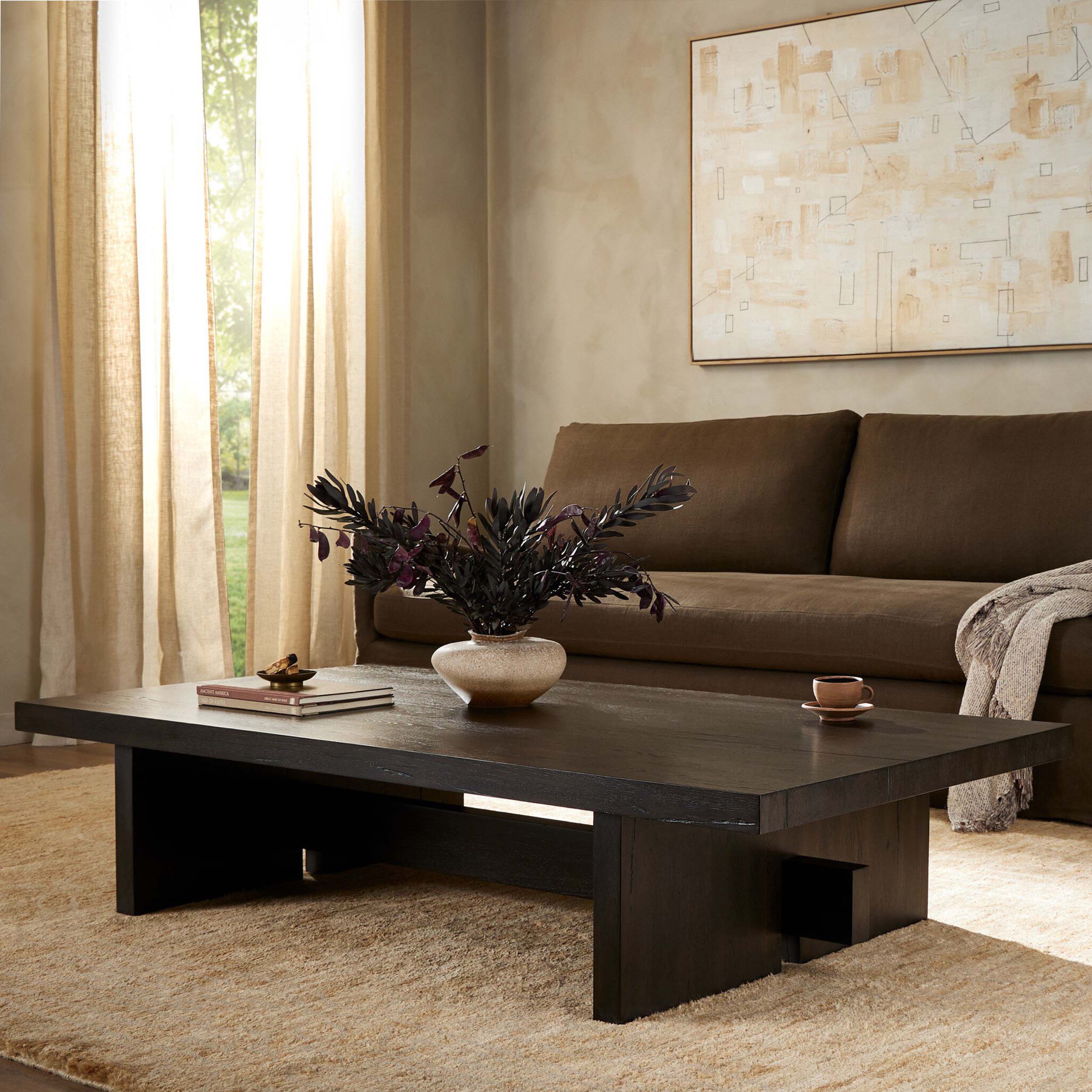 Isaac Coffee Table, Smoked Black Veneer