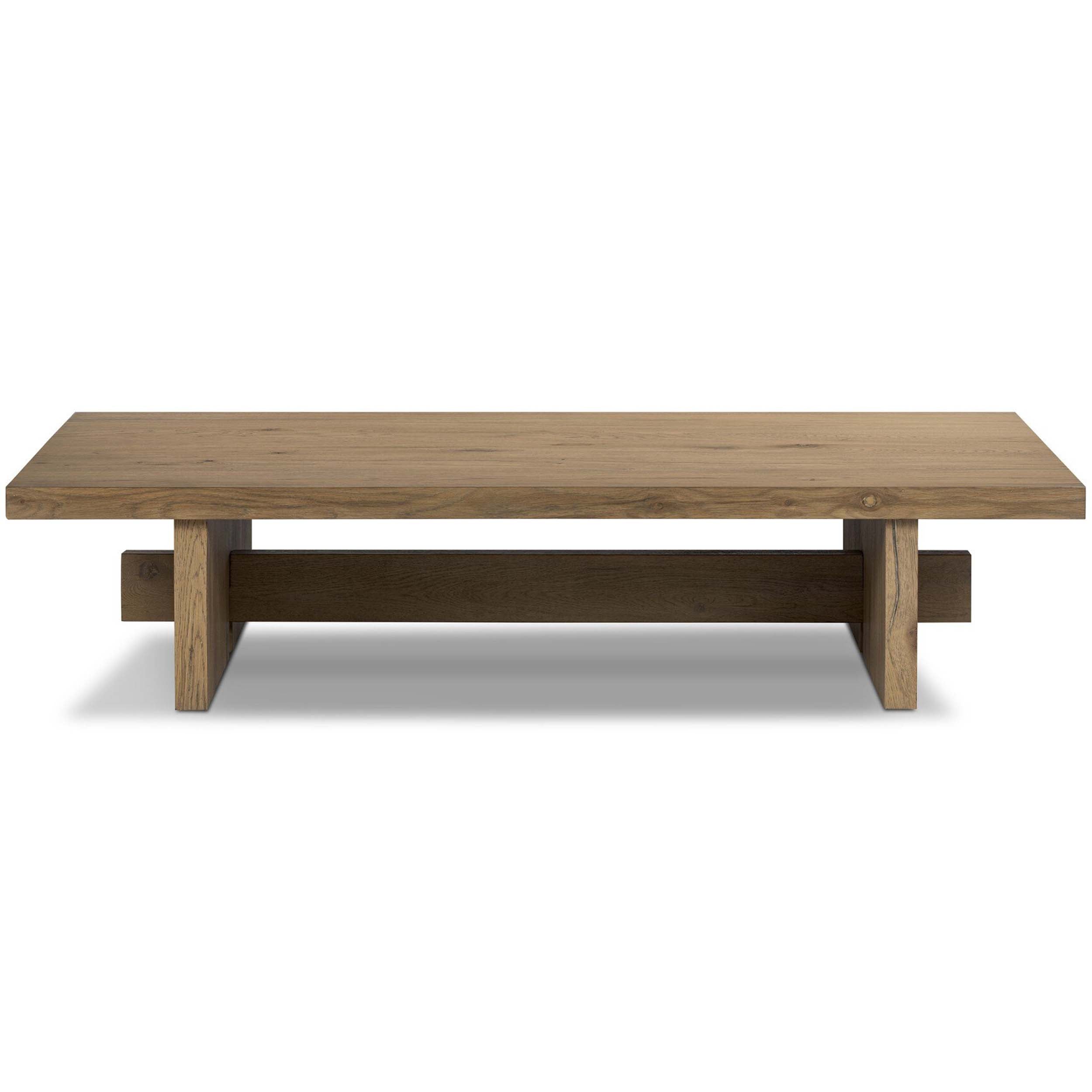 Isaac Coffee Table, Rubbed Light Oak Veneer