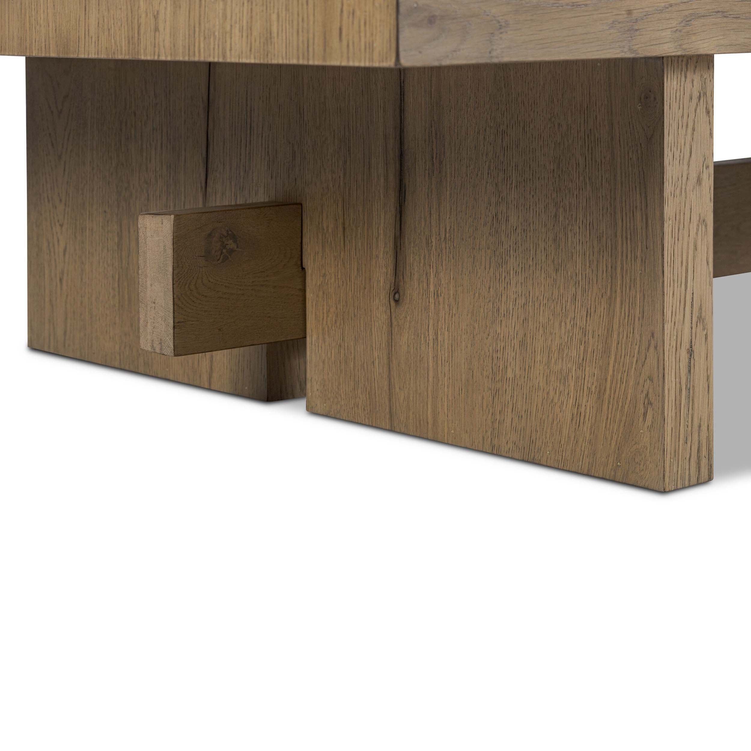Isaac Coffee Table, Rubbed Light Oak Veneer