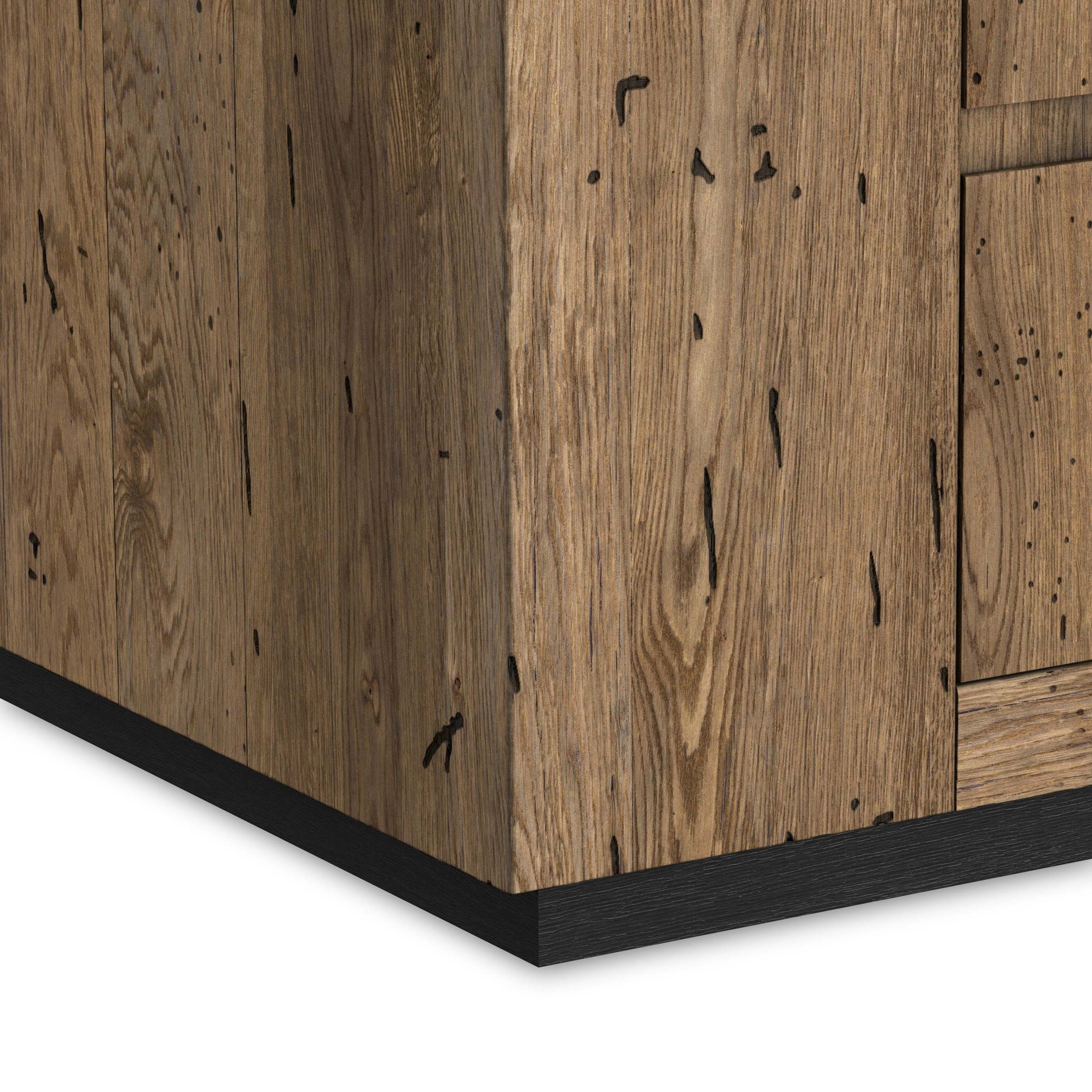 Abaso 6-Drawer Dresser, Rustic Wormwood Oak
