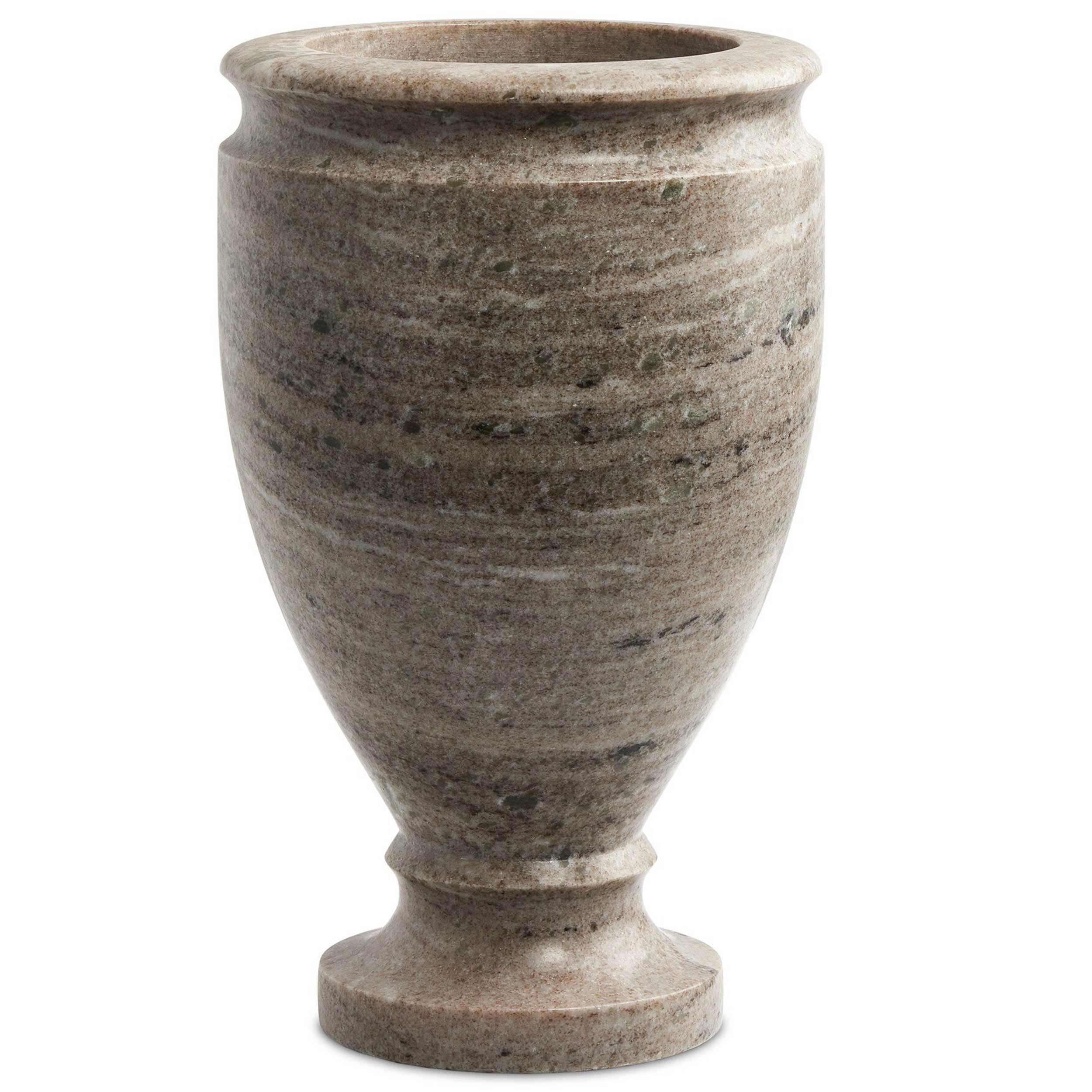 Devi Vase, Antique White Marble