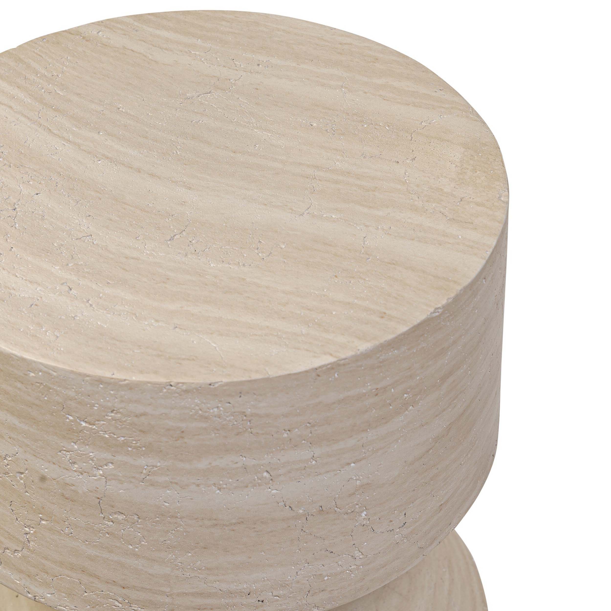 Ara End Table, Sand Striae
