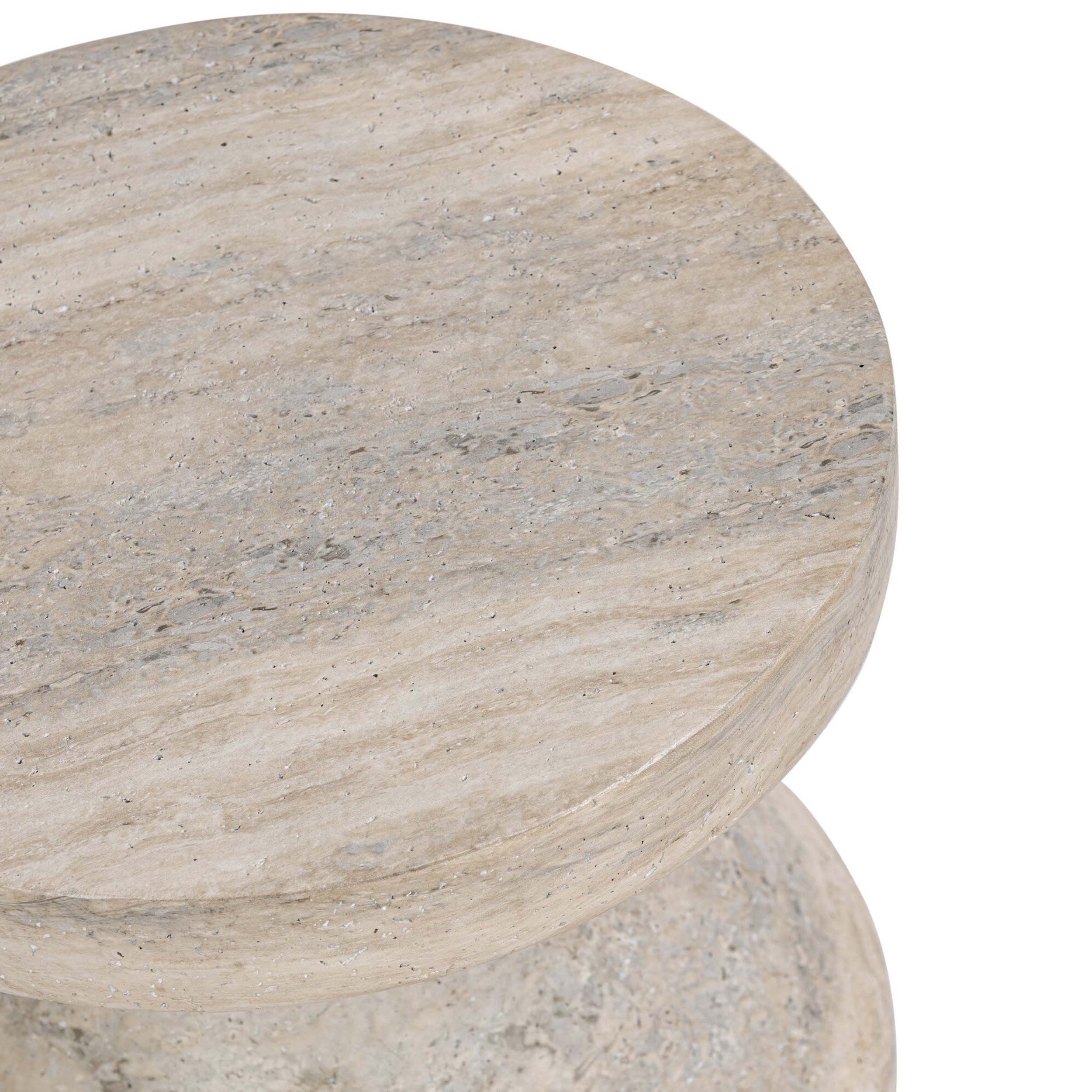 Odeon End Table, Textured Sandy Grey
