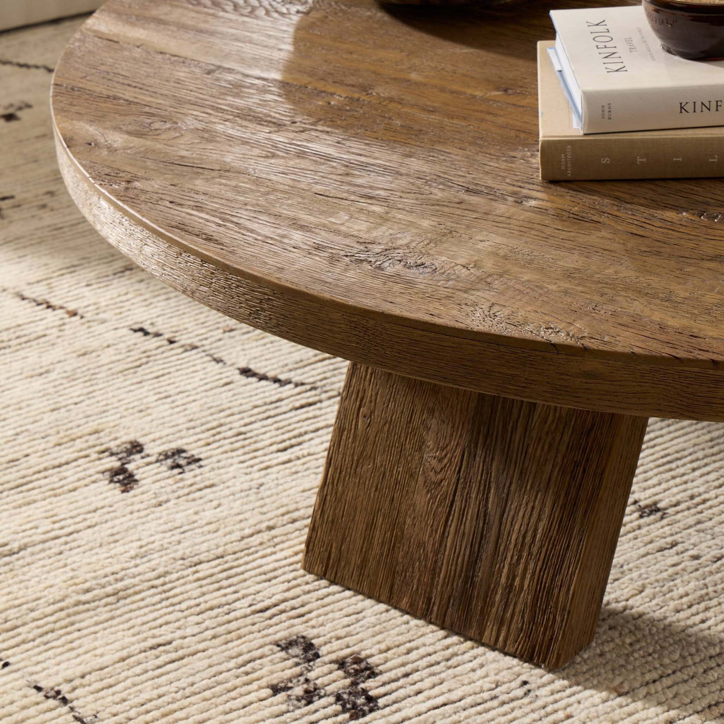 Sparrow Coffee Table, Washed Old Oak Resawn