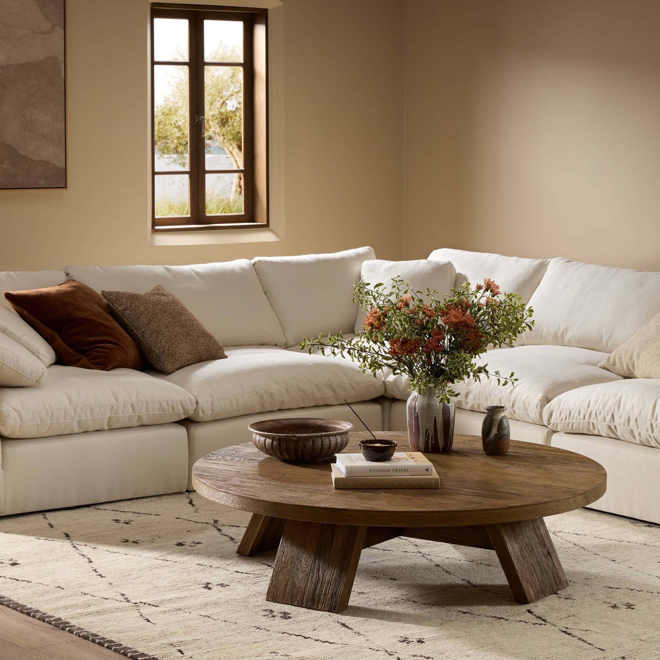 Sparrow Coffee Table, Washed Old Oak Resawn