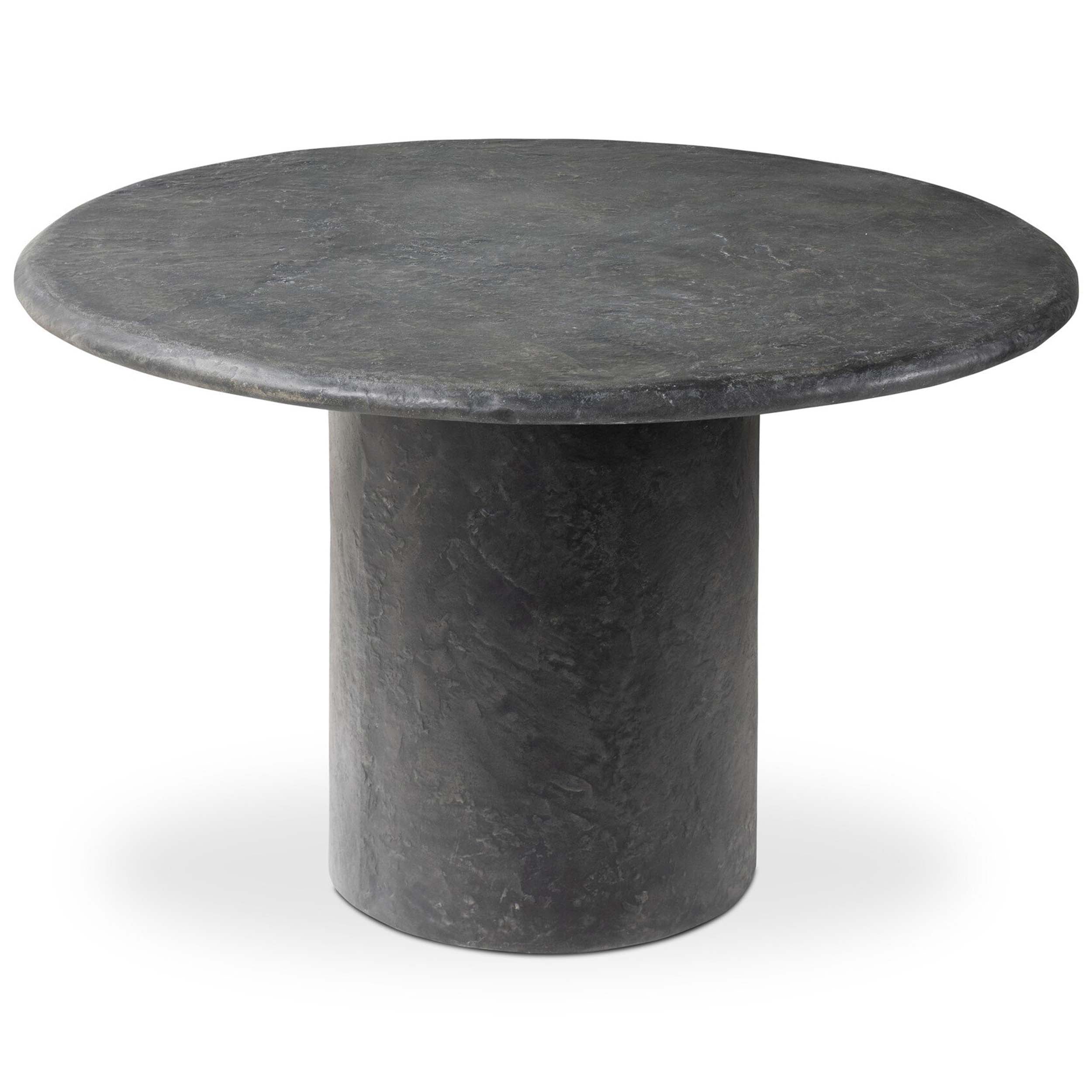 Bonnie Dining Table, Textured Black Concrete