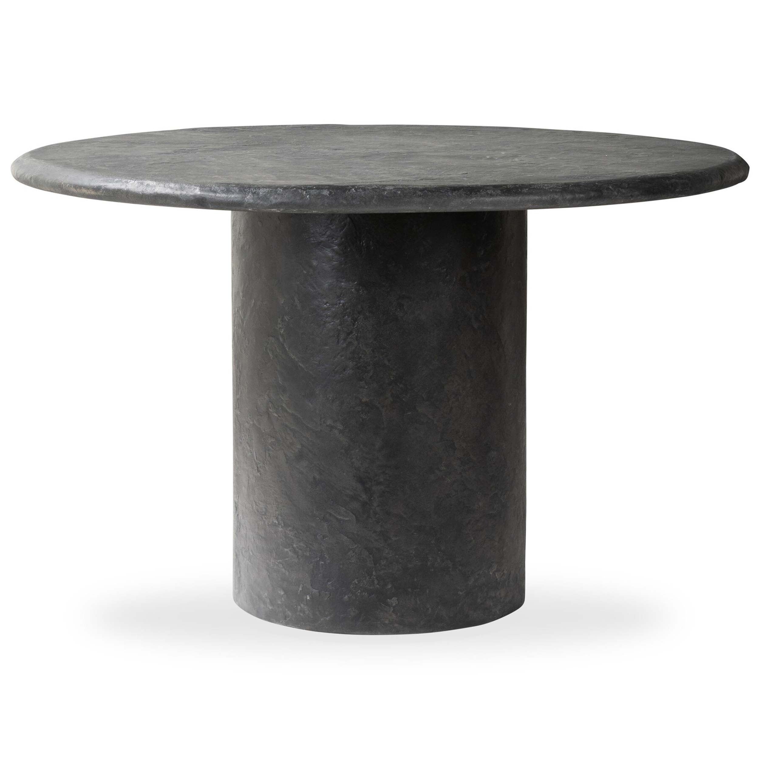 Bonnie Dining Table, Textured Black Concrete