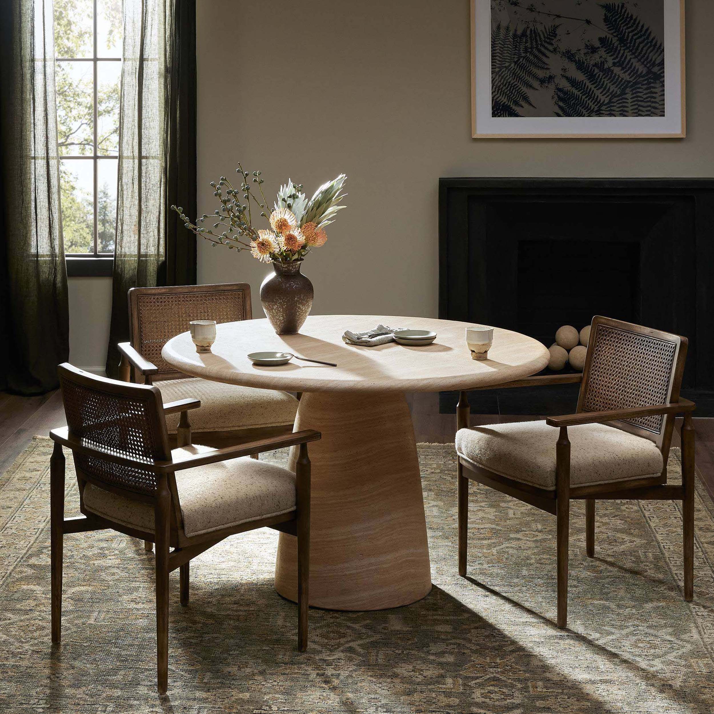 Janice Dining Table, Sand Striae