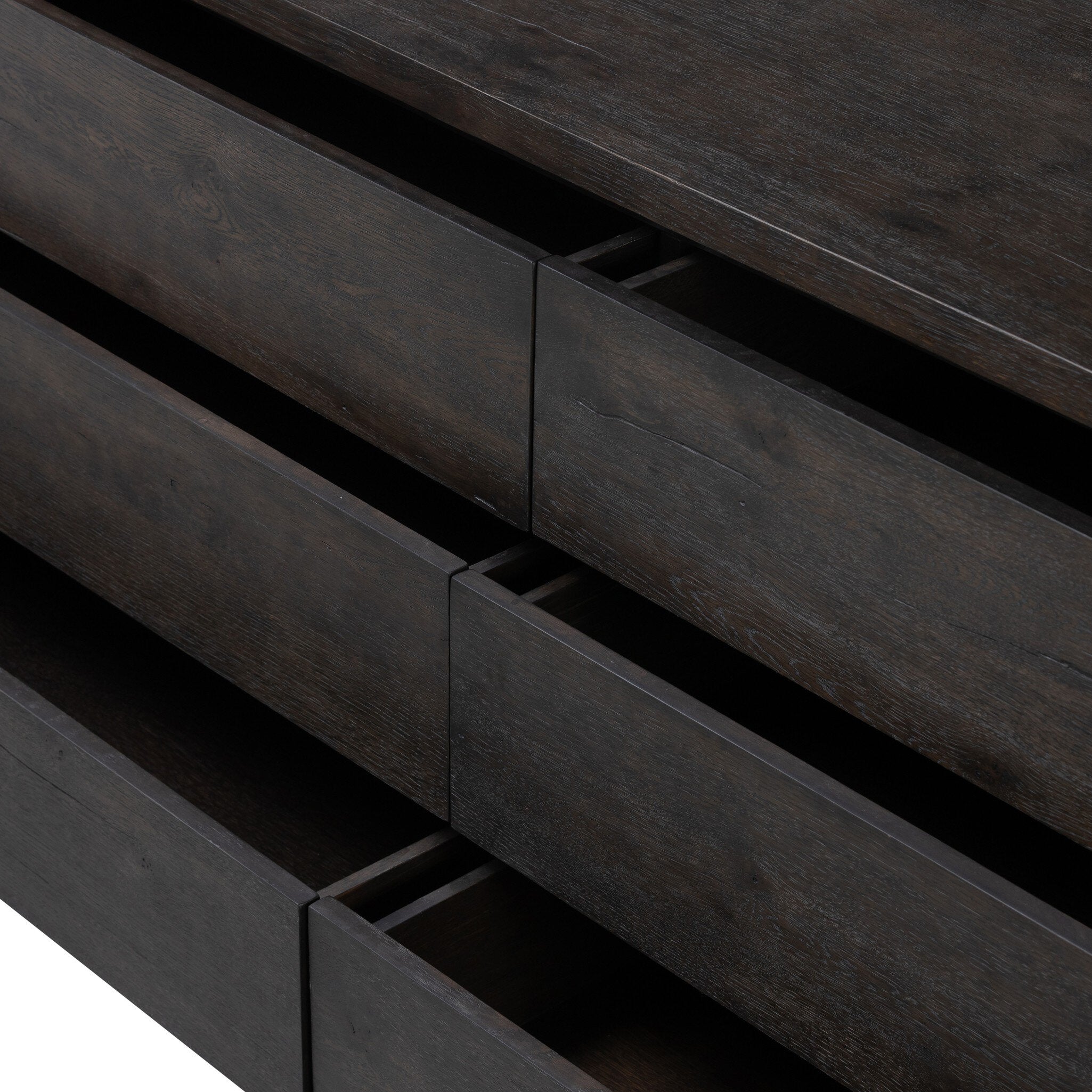 Noeline 6-Drawer Dresser, Smoked Black Oak Veneer