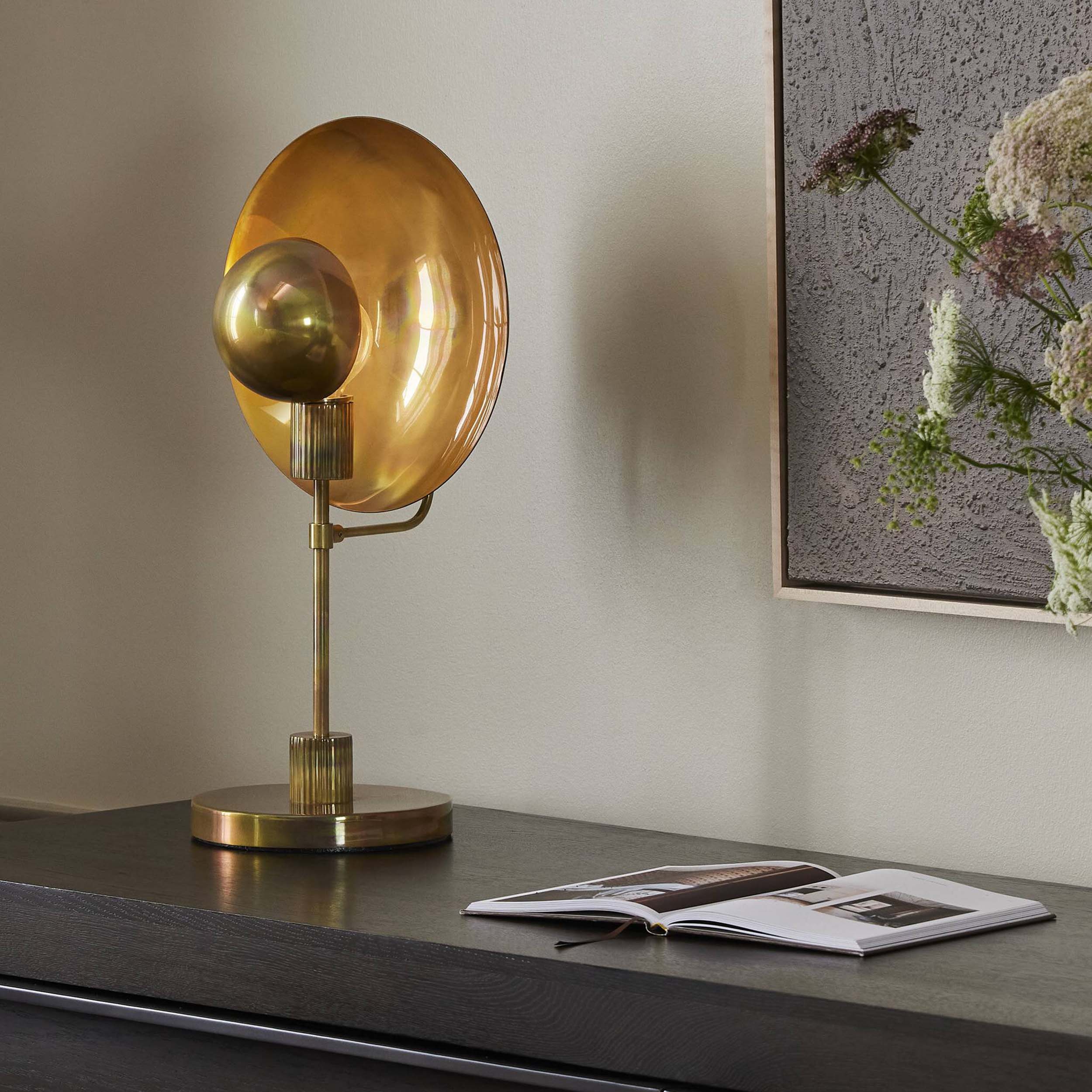 Lund Table Lamp, Burnt Brass