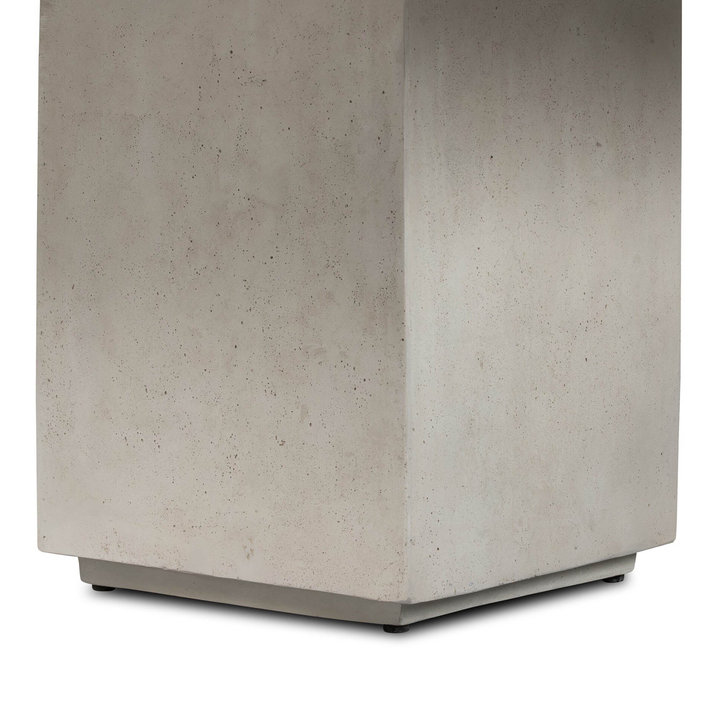 Avila Outdoor Dining Table-60", Aged White Concrete