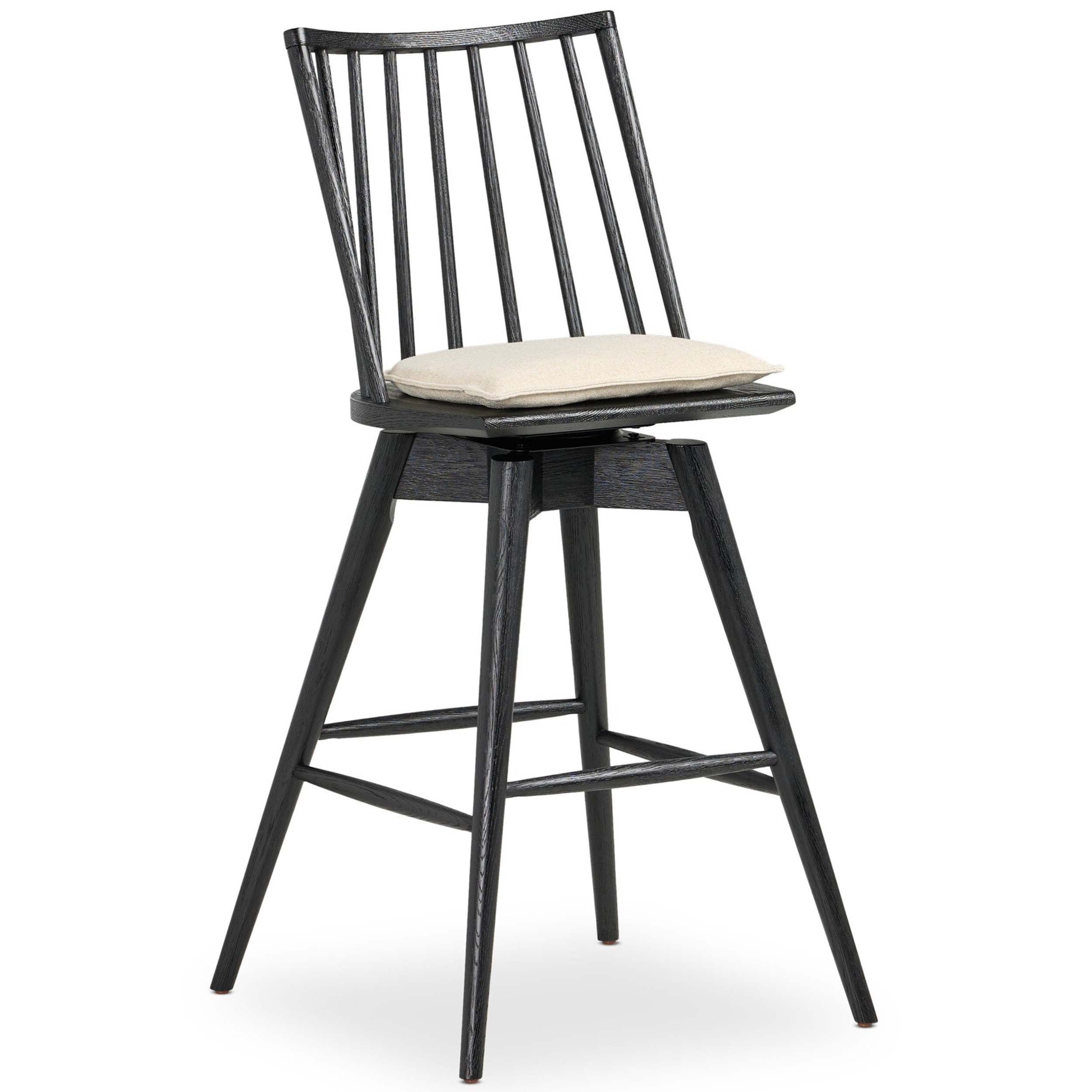 Lewis Swivel Bar + Counter Stool, Antwerp Natural