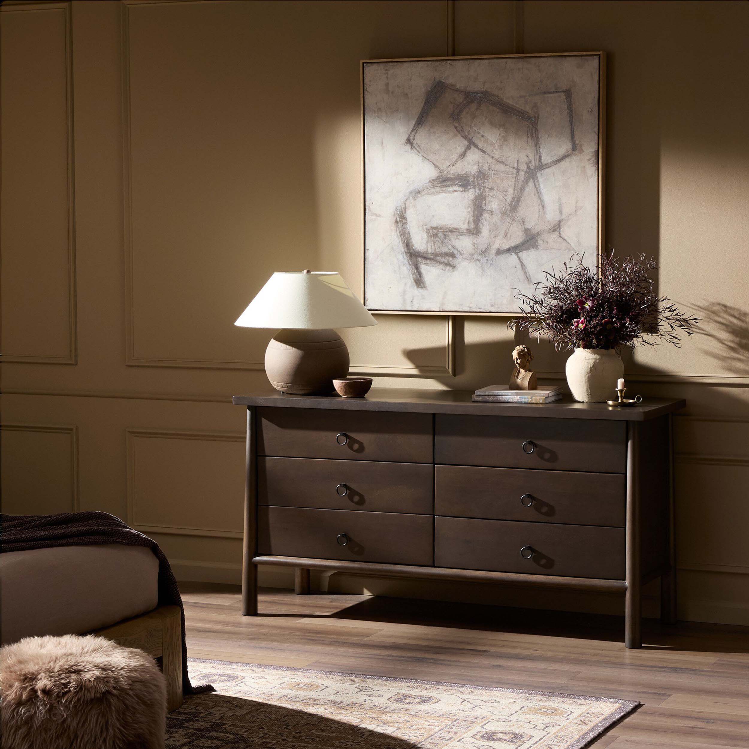 Freddie 6 Drawer Dresser, Brown