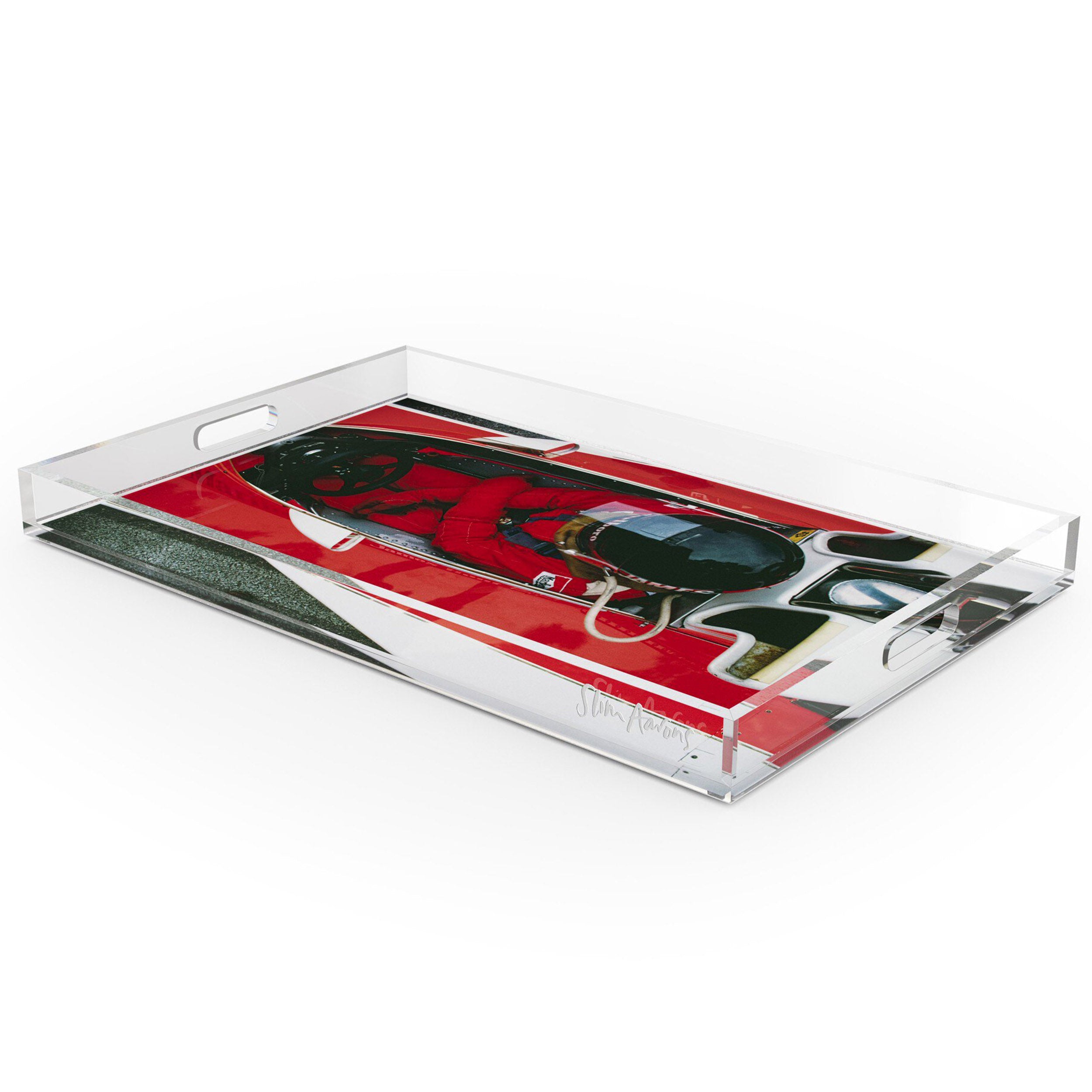 Monaco Grand Prix Tray by Slim Aarons, 1/4" Clear Cast Acrylic