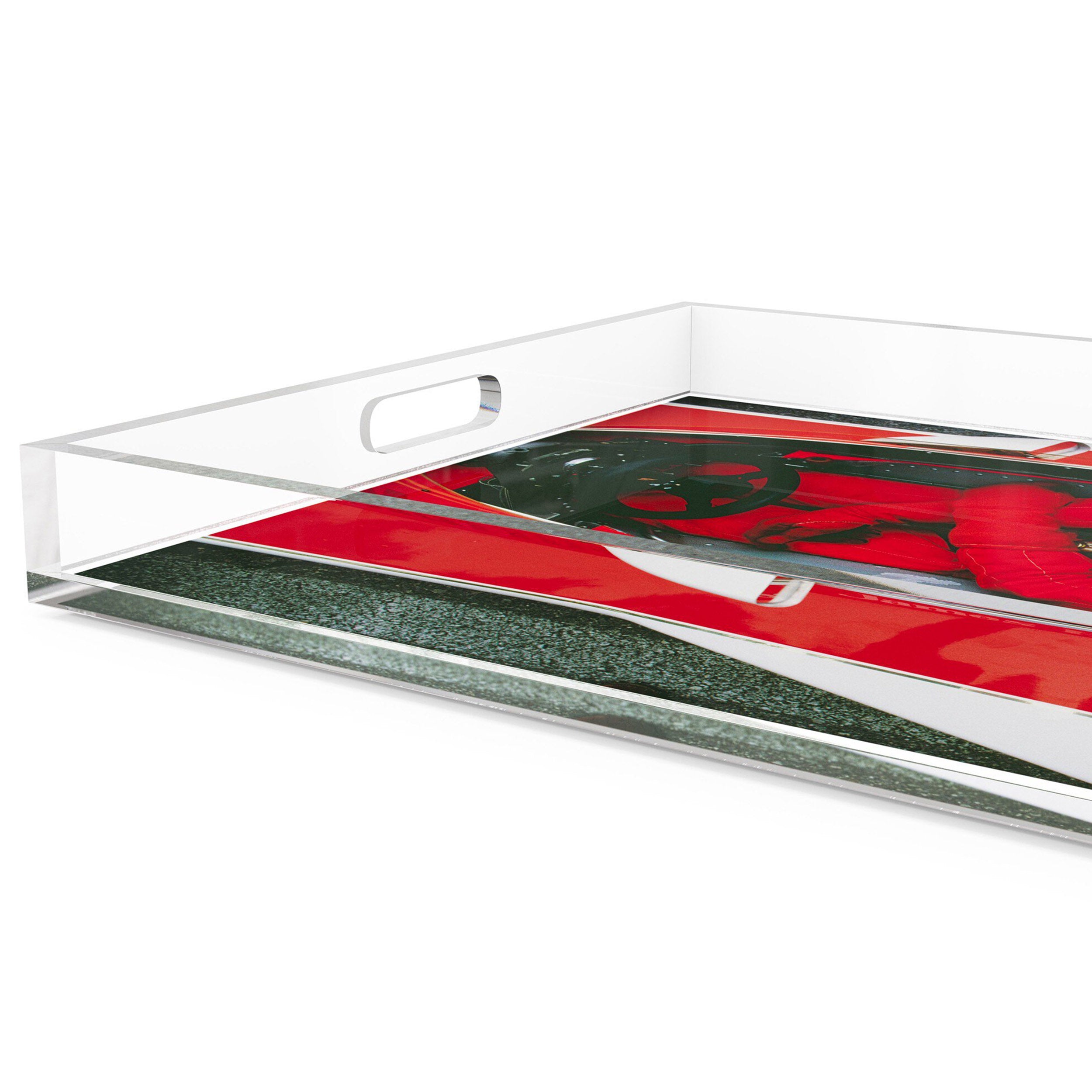 Monaco Grand Prix Tray by Slim Aarons, 1/4" Clear Cast Acrylic