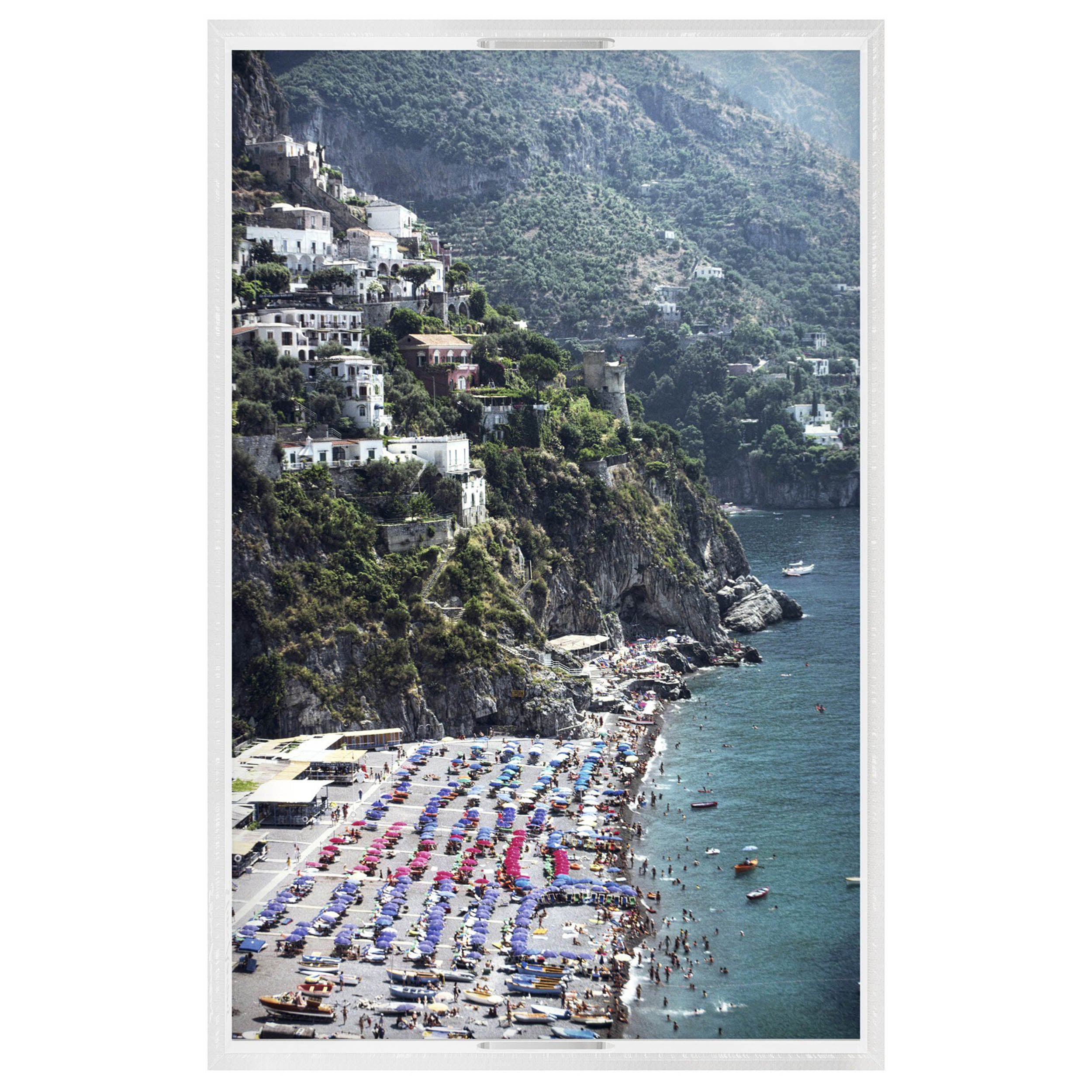 Beach In Positano Tray by Slim Aarons, 1/4" Clear Cast Acrylic