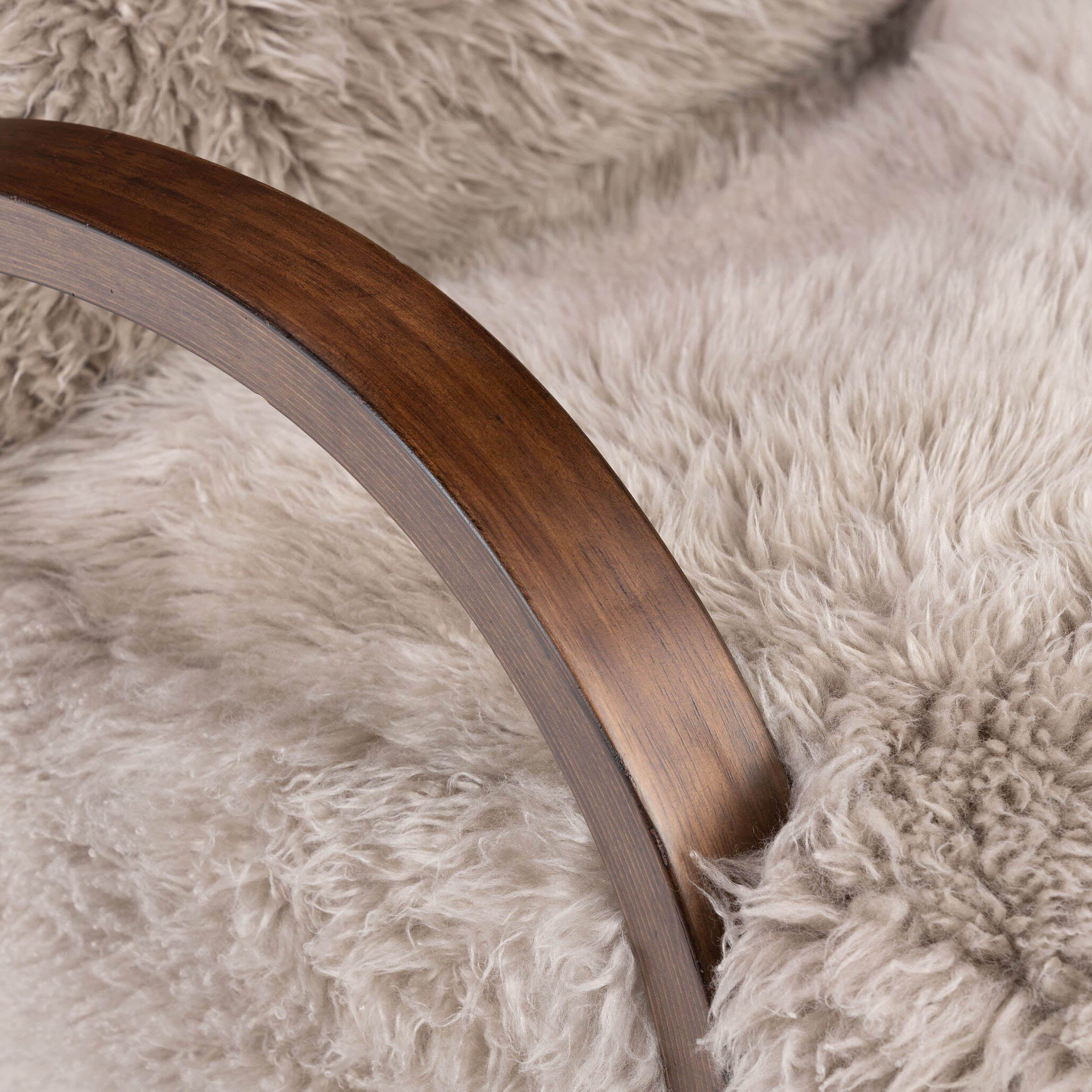 Tobin Chair, Taupe Mongolian Fur