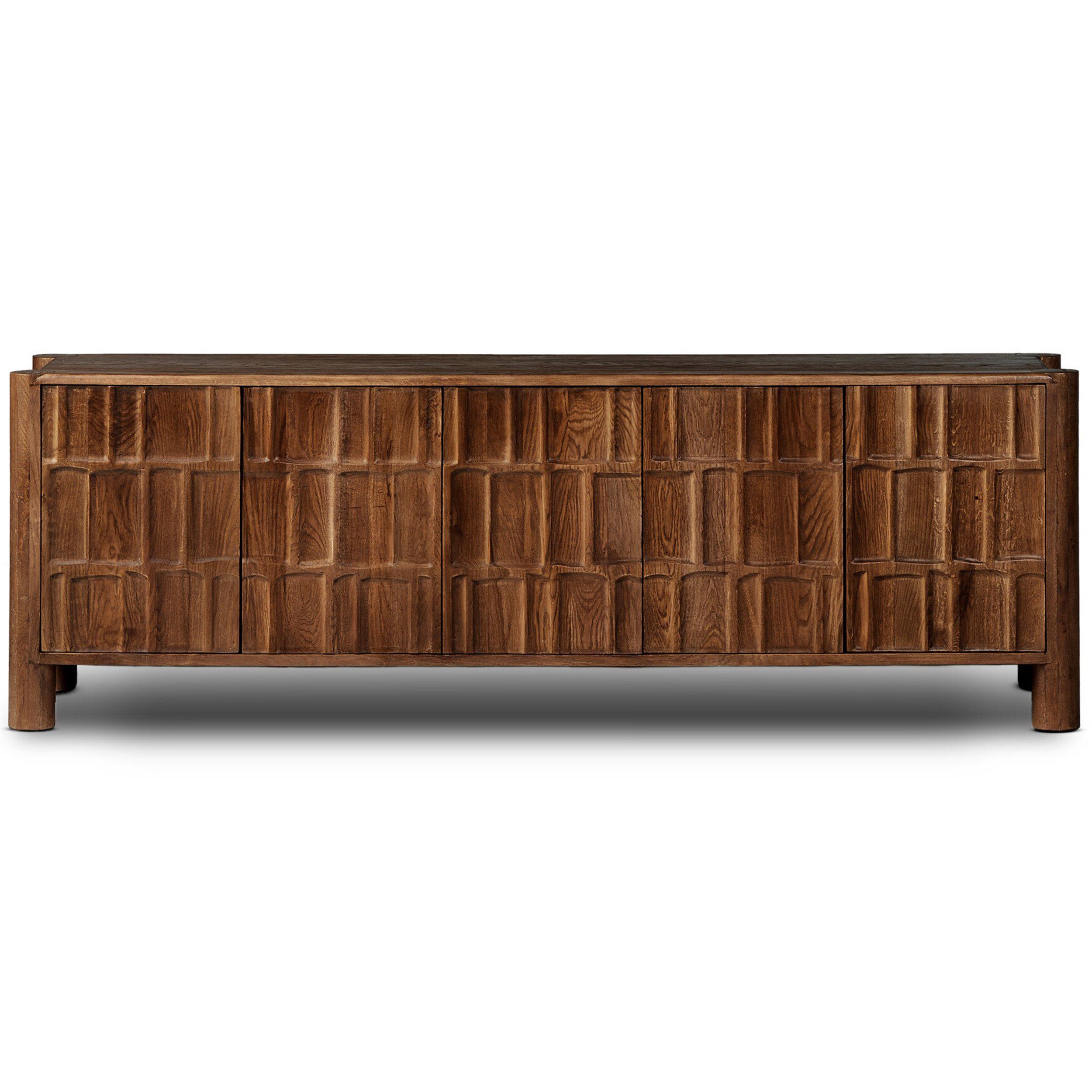 Ezri Media Console, Cocoa Oak