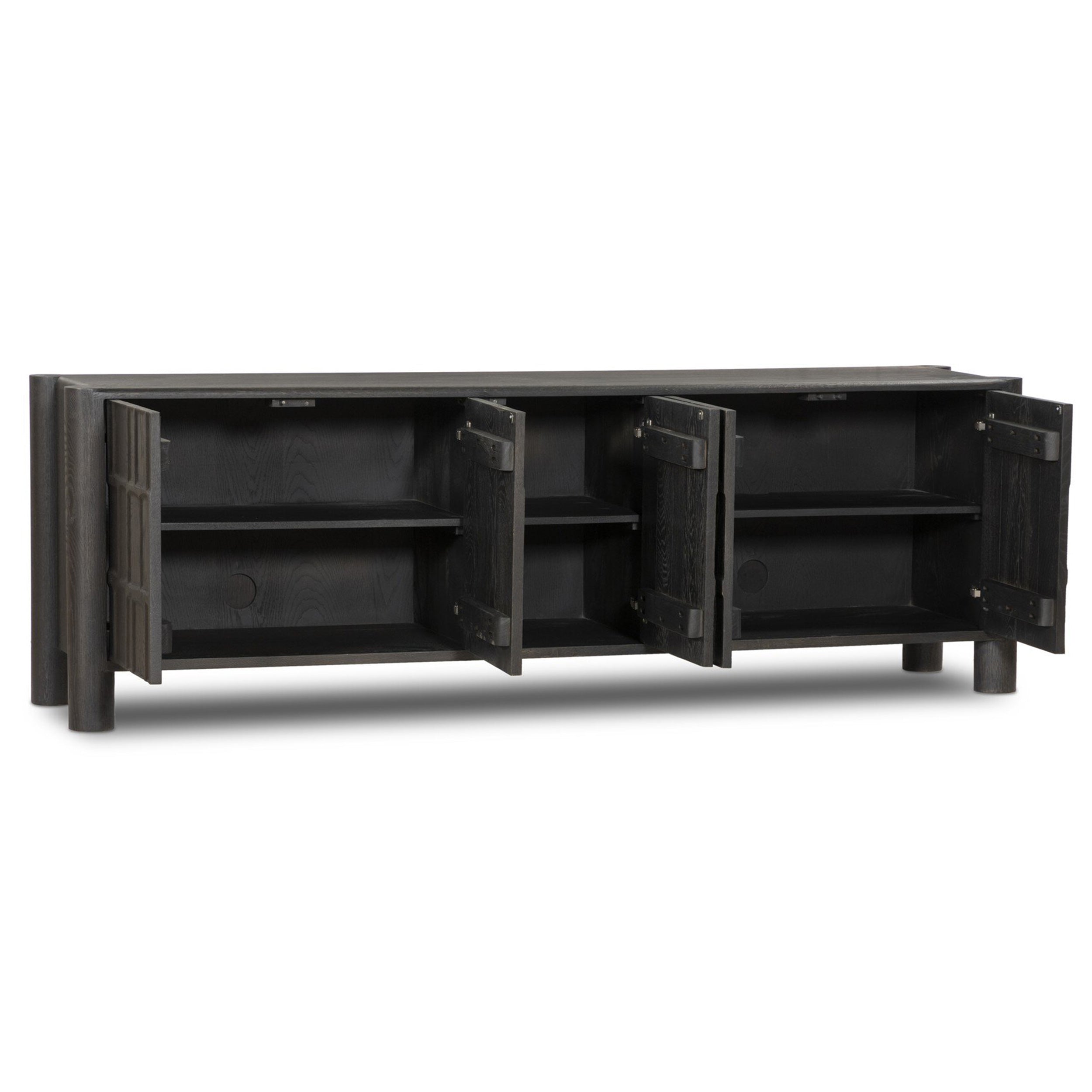 Ezri Media Console, Black Oak