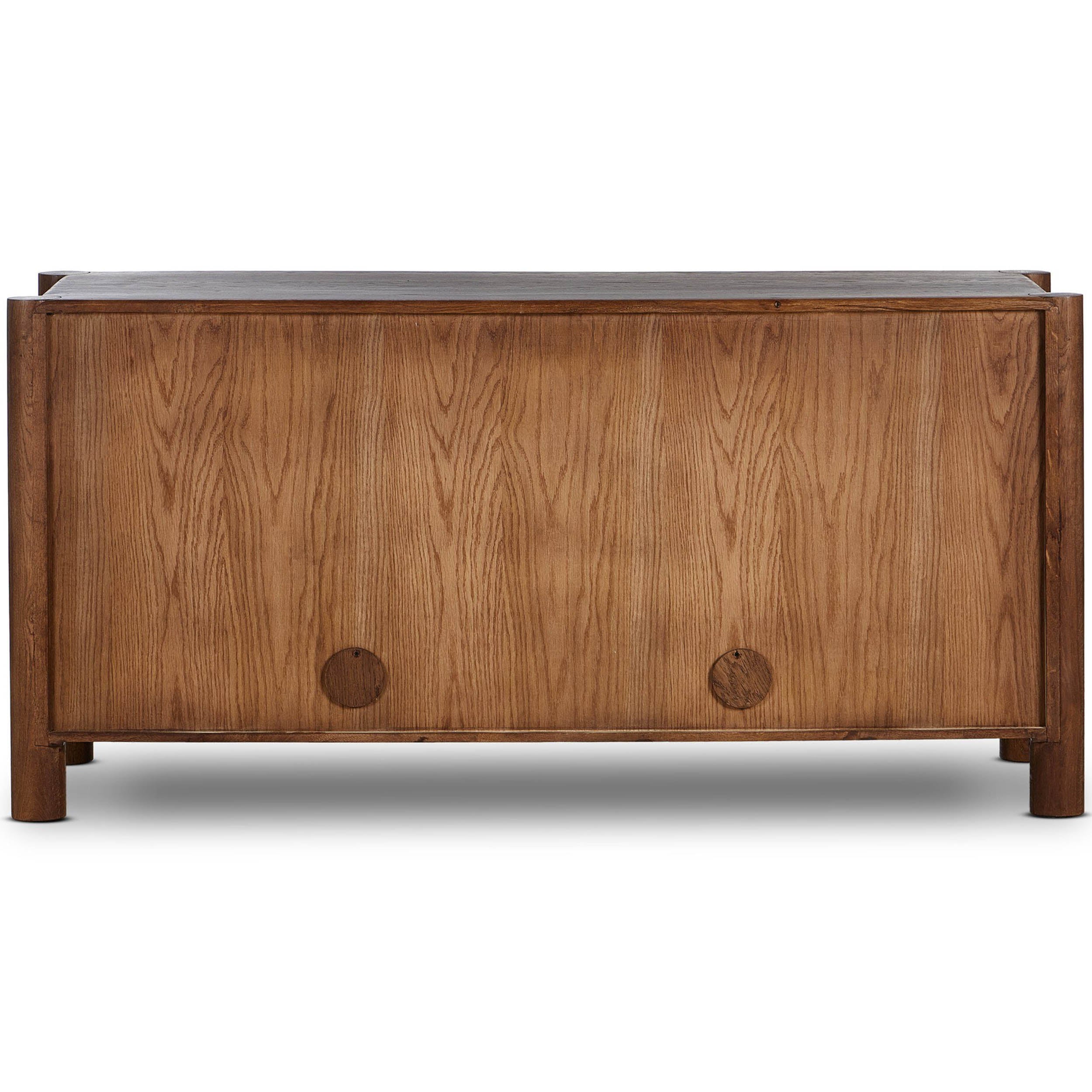 Ezri 6 Drawer Dresser, Carved Cocoa Oak