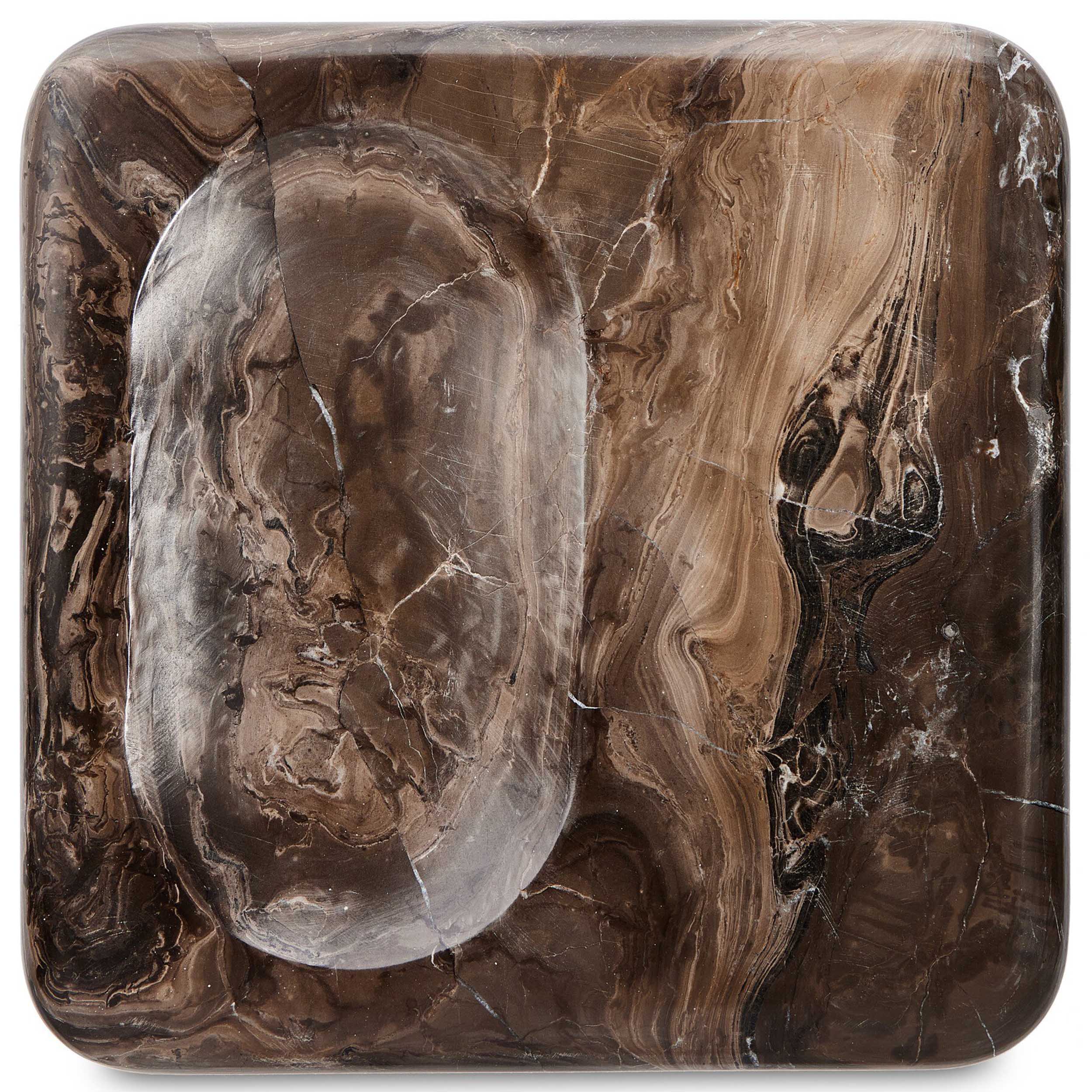 Rossi Catchall, Rocky Brown Marble
